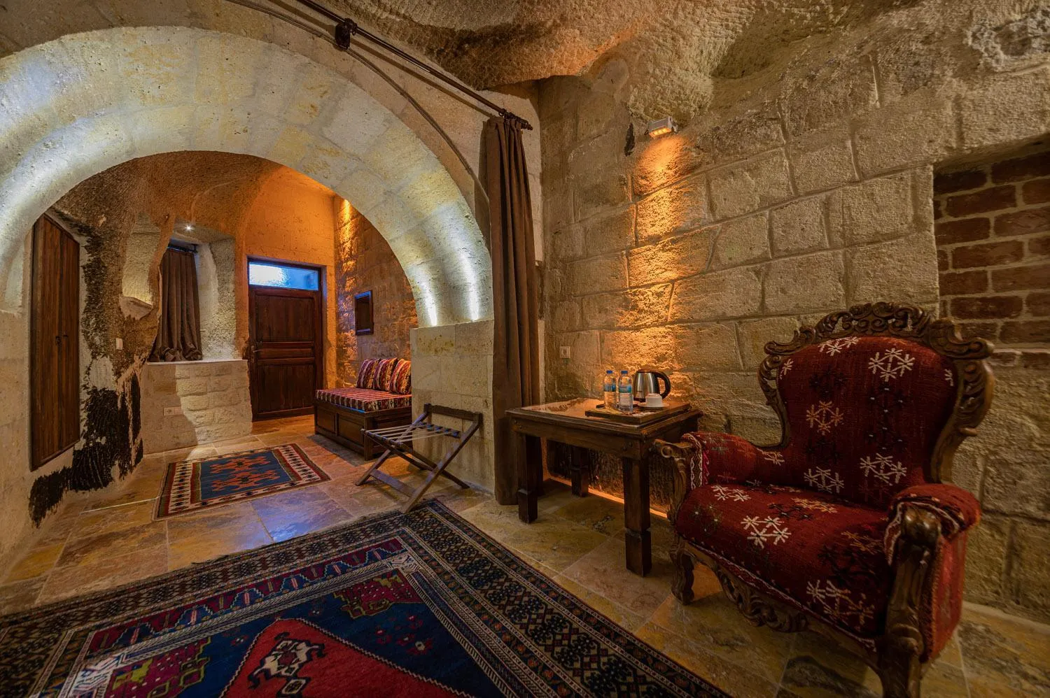 Seating area in Konak Bezirhane Cave Otel