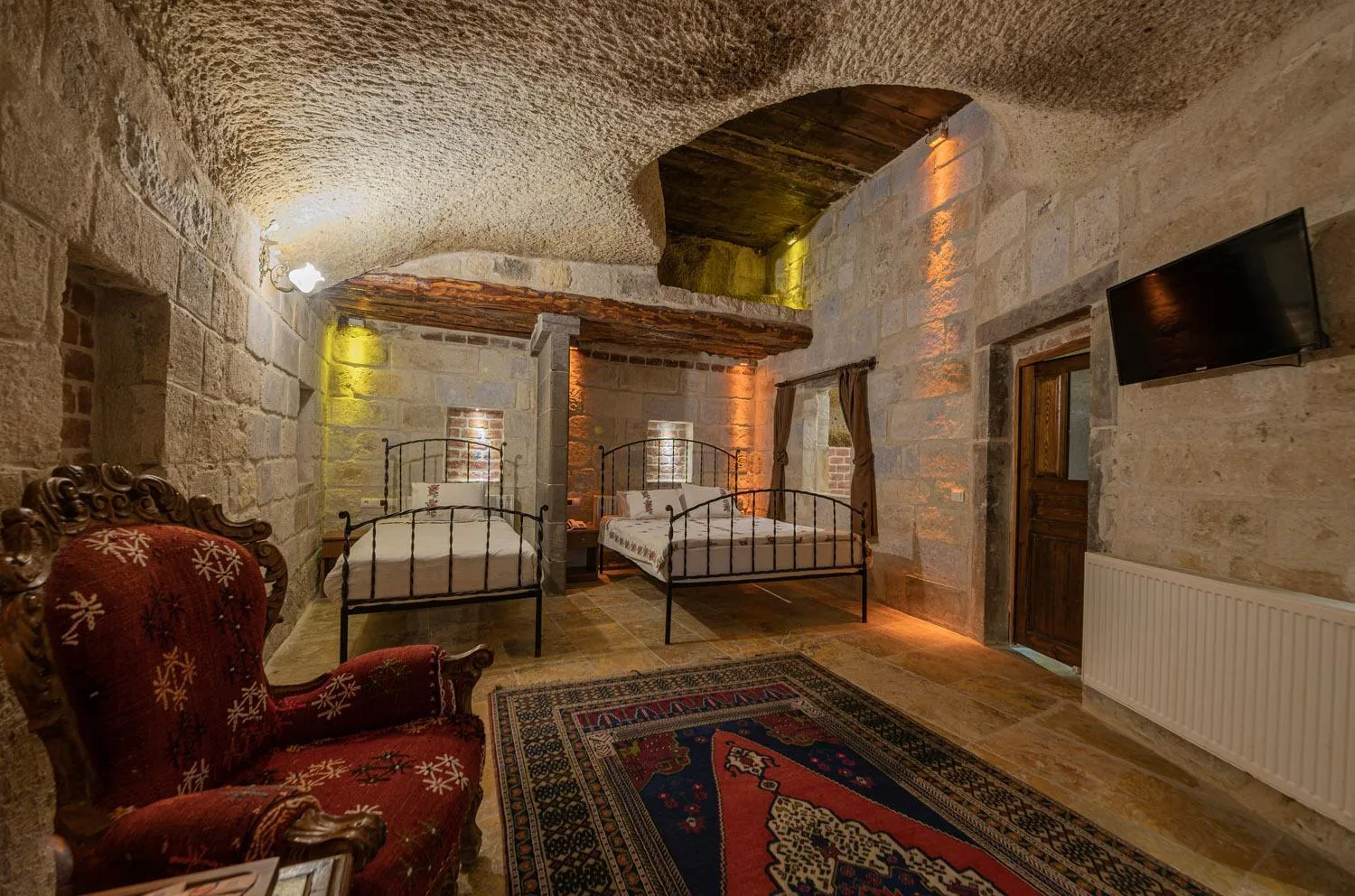 Bed in Konak Bezirhane Cave Otel
