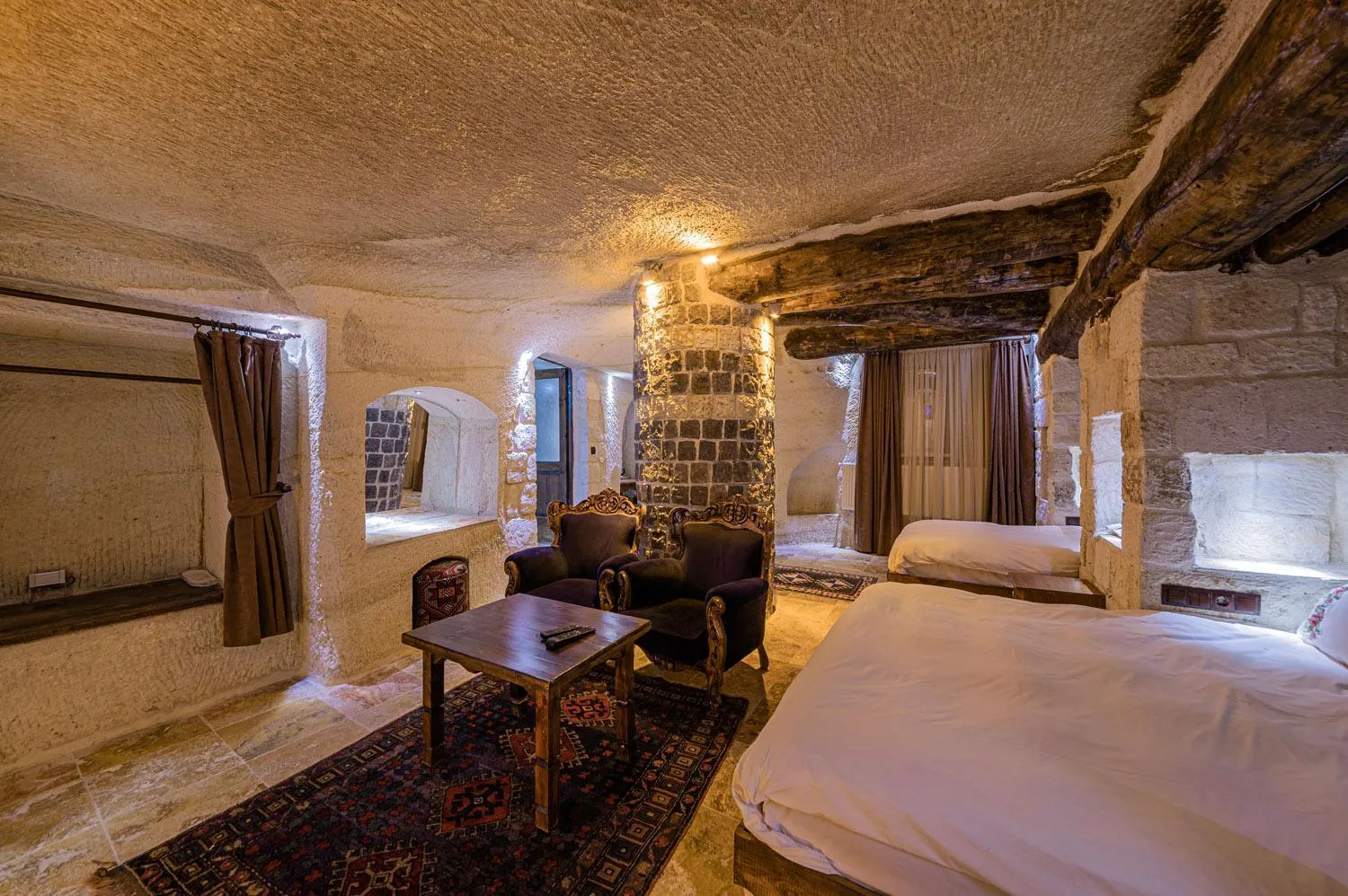 Bed in Konak Bezirhane Cave Otel