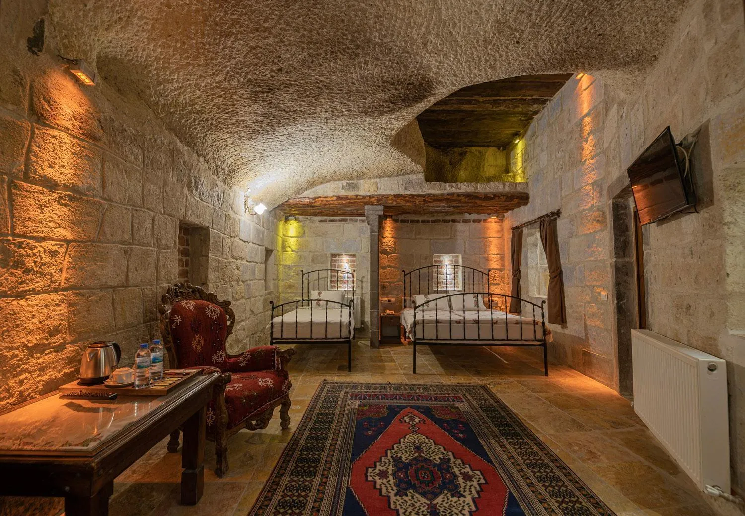 Bed in Konak Bezirhane Cave Otel