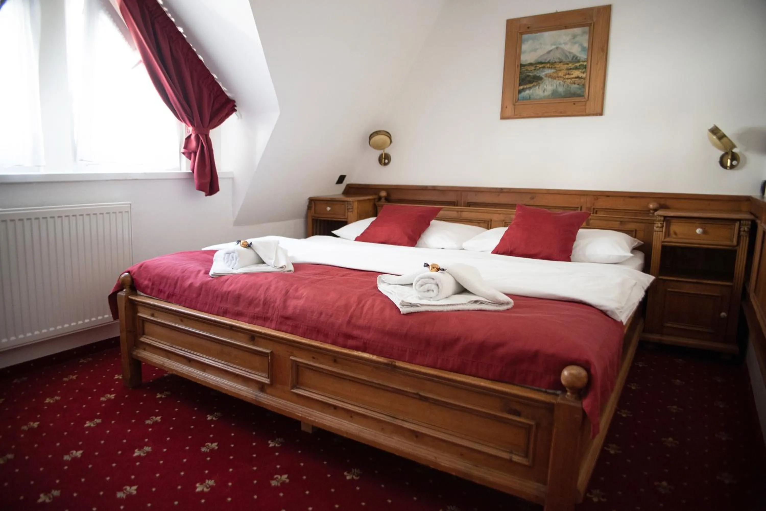 Bed in Hotel Jelinek