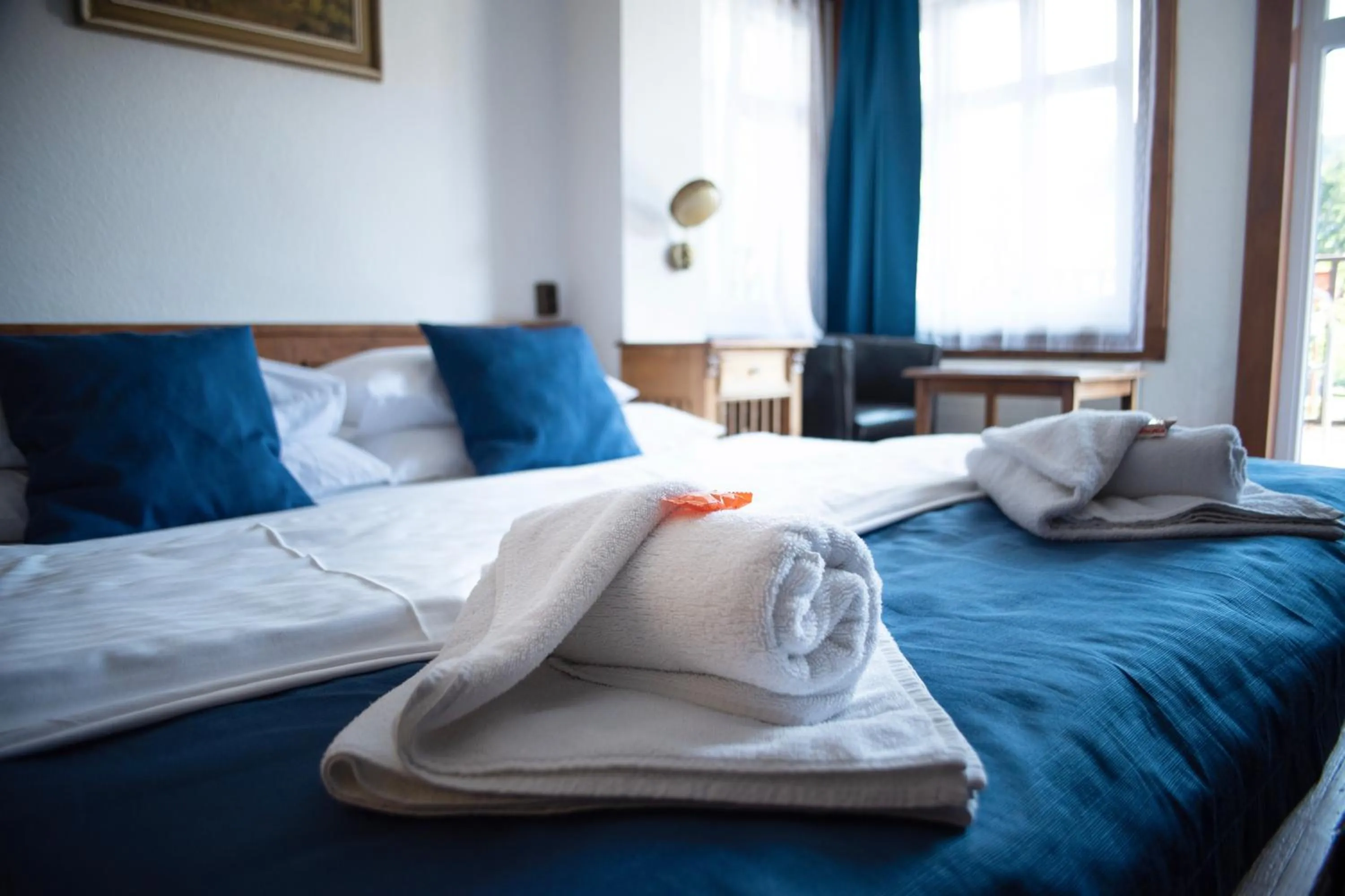 Bed in Hotel Jelinek