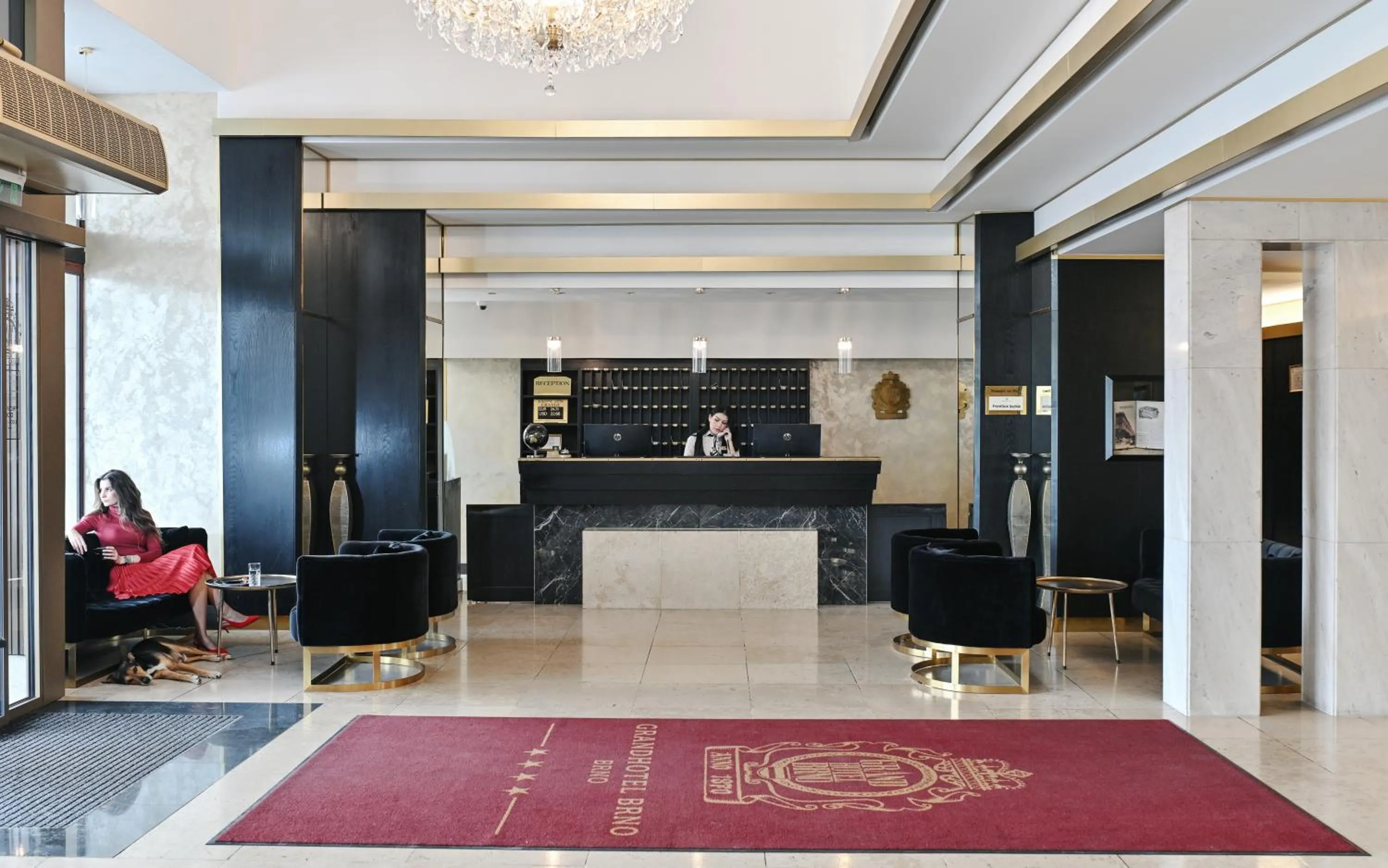 Lobby or reception in Grandhotel Brno
