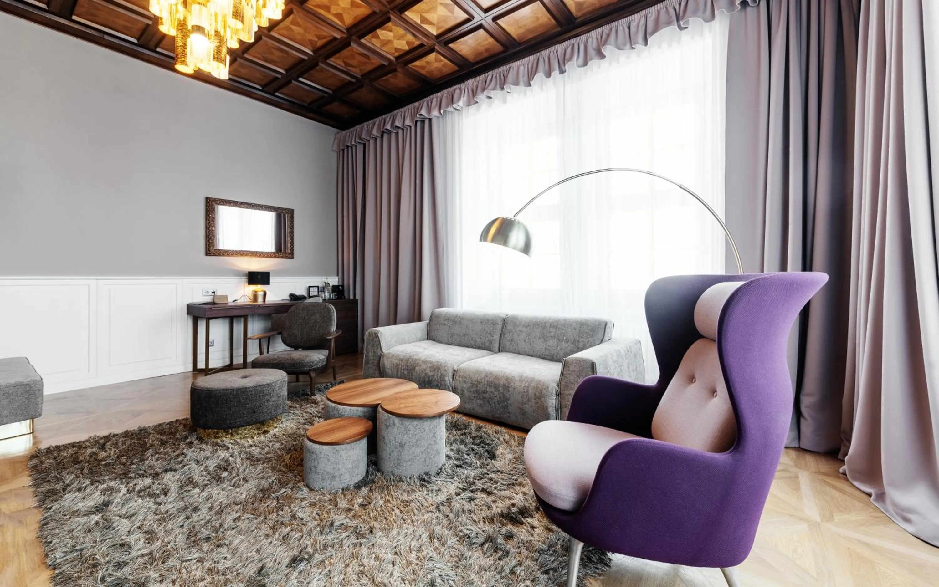 Seating area in Grandhotel Brno