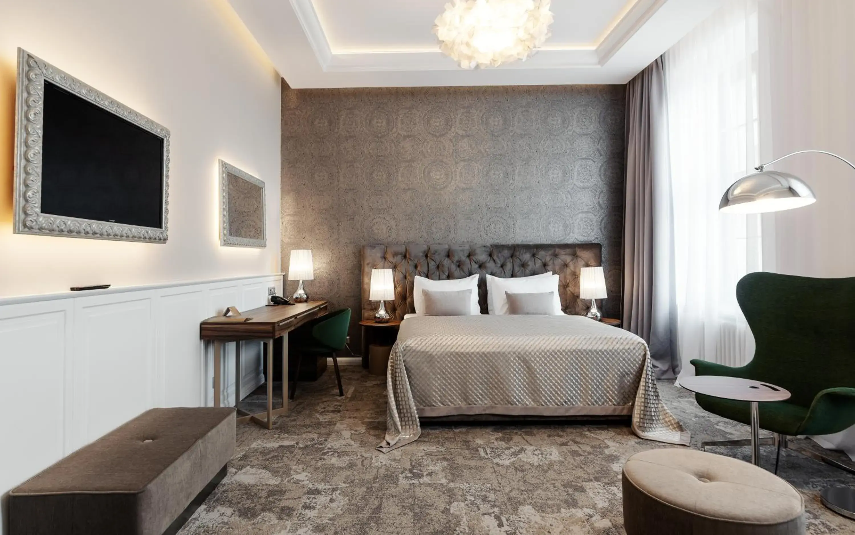 Bed in Grandhotel Brno Bed in Grandhotel Brno