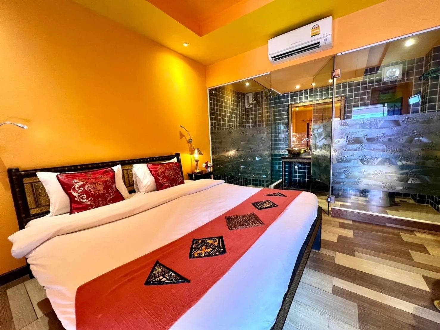 Bed in Changpuak Boutique House