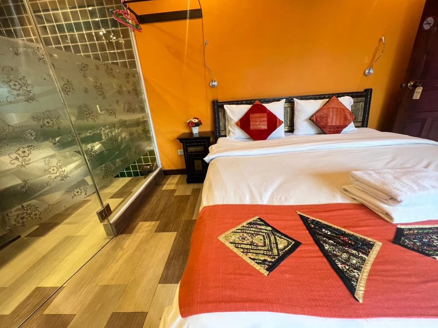 Bed in Changpuak Boutique House
