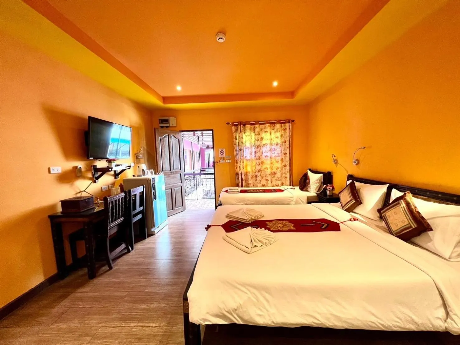 Bed in Changpuak Boutique House