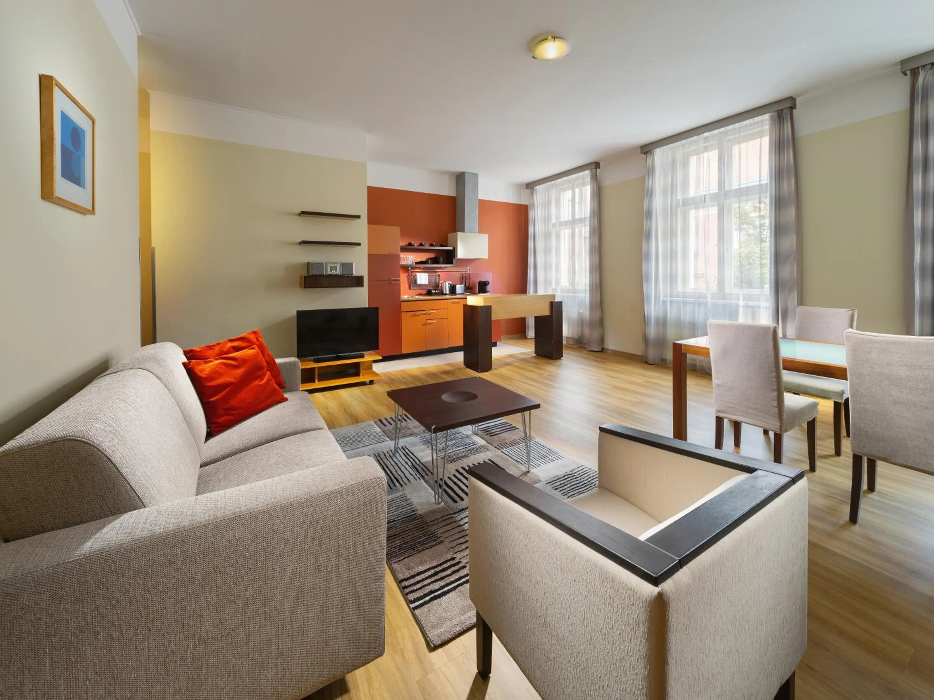 Kitchen or kitchenette in Mamaison Residence Belgická Prague