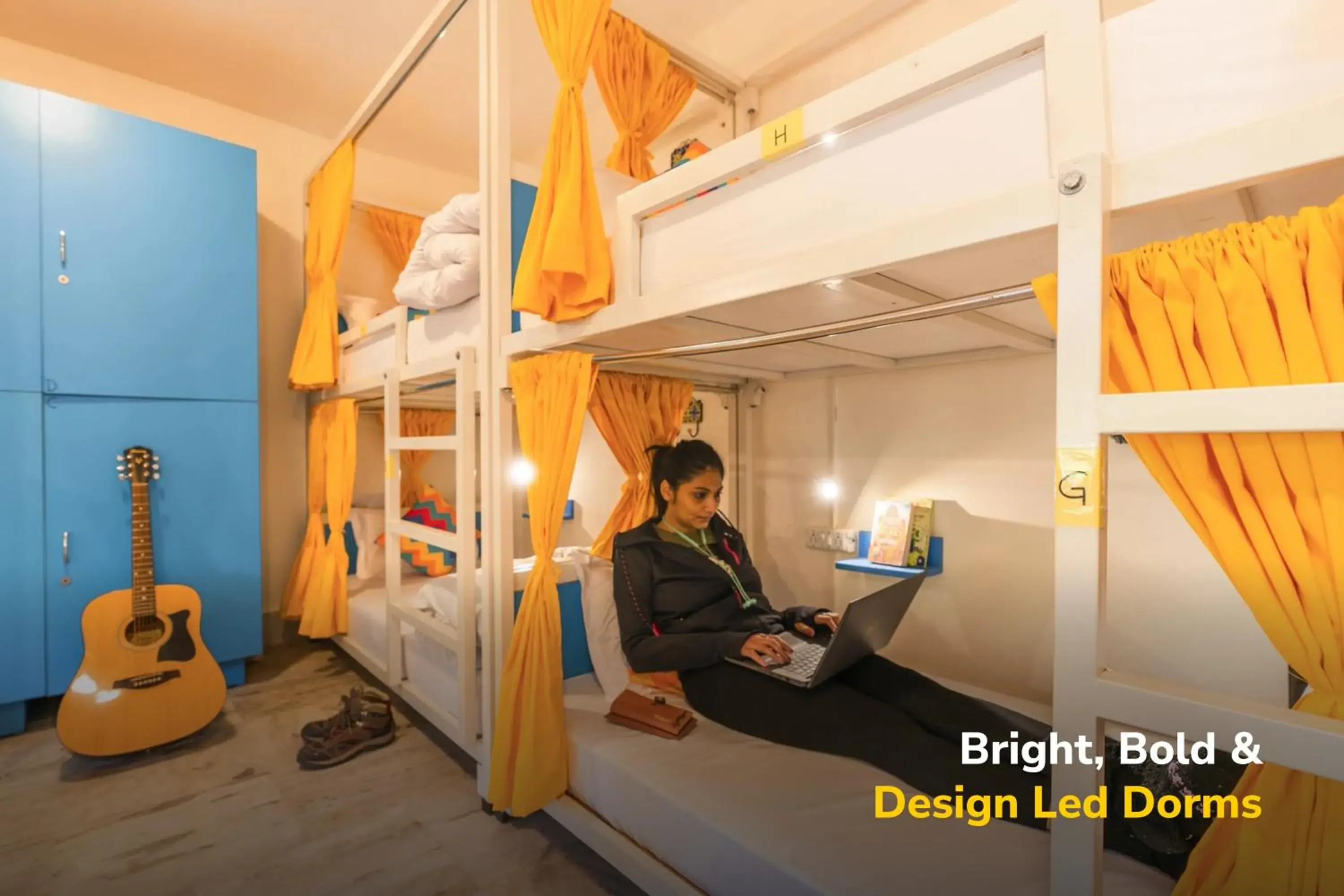 Bed in goSTOPS Nainital Bed in goSTOPS Nainital