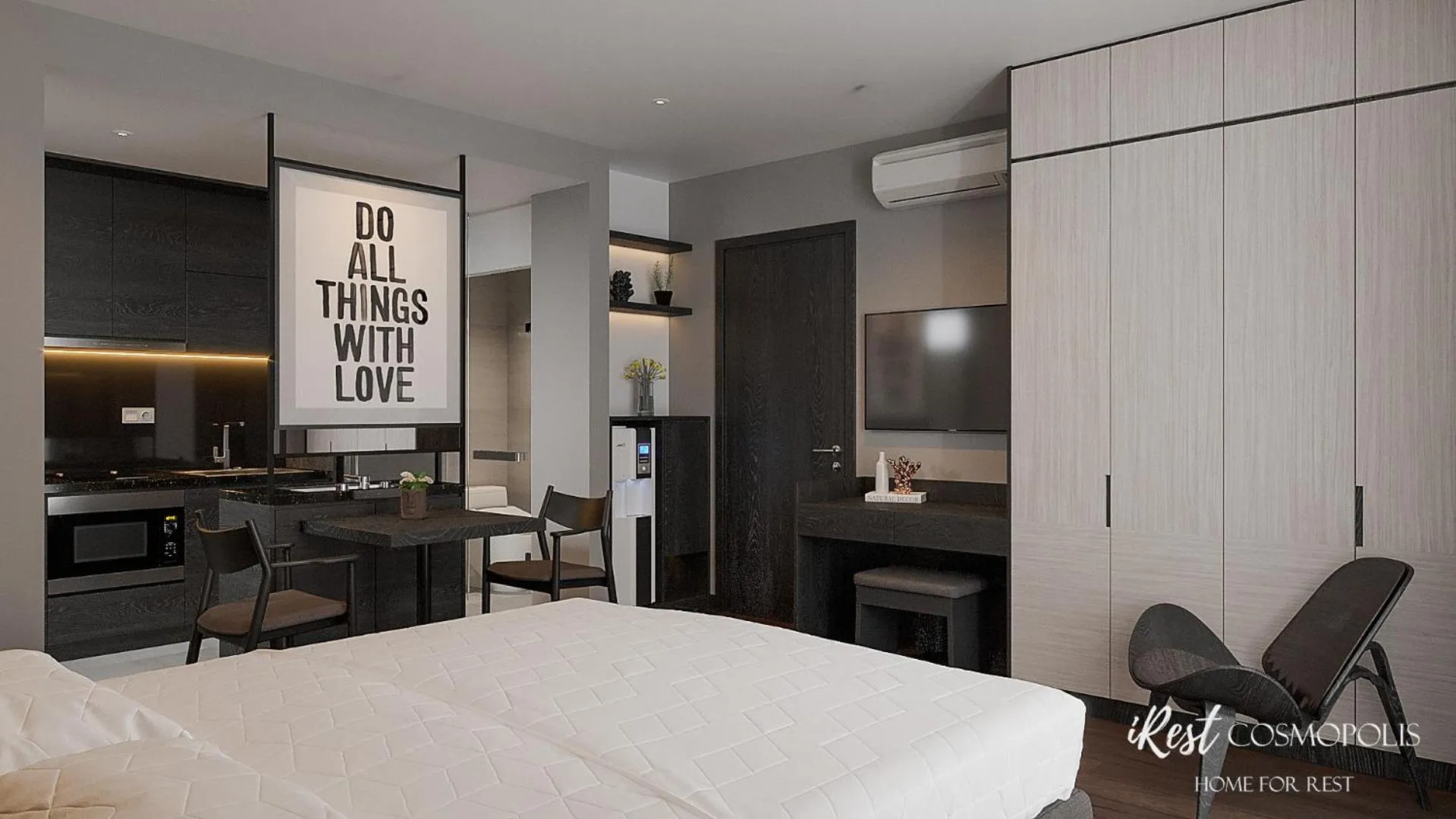 Photo of the whole room, Bed in iRest COSMOPOLIS Vinh Yen