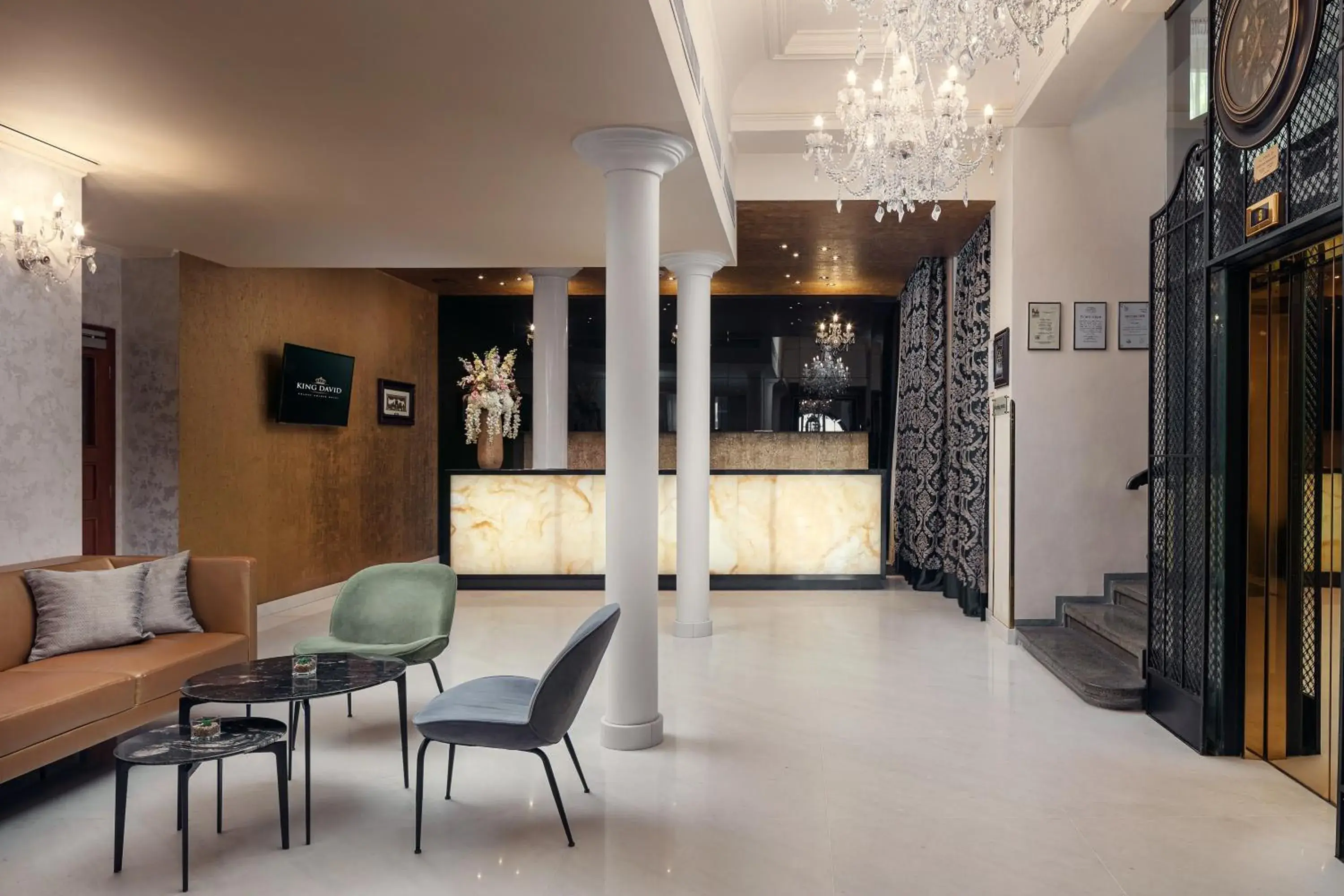 Lobby or reception in Kosher Hotel King David Prague Lobby or reception in Kosher Hotel King David Prague