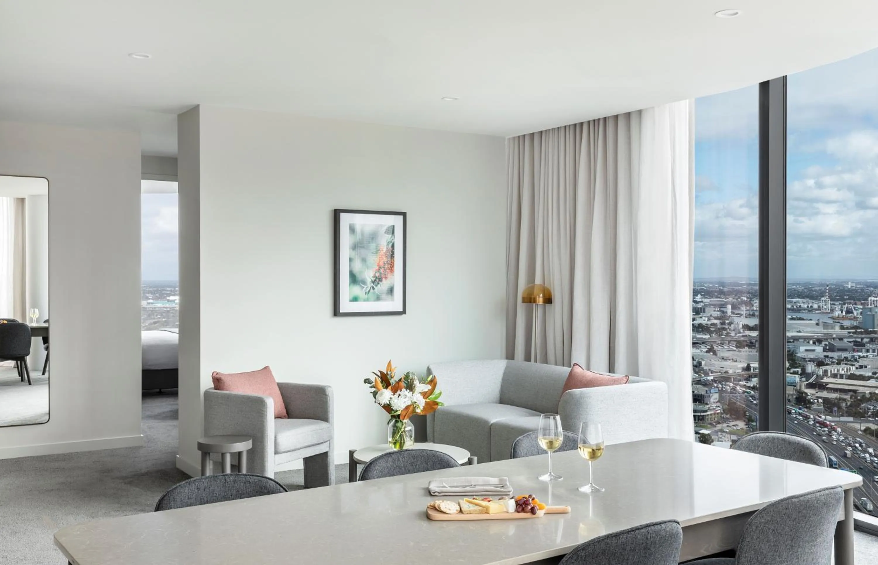 Seating area in Oakwood Premier Melbourne