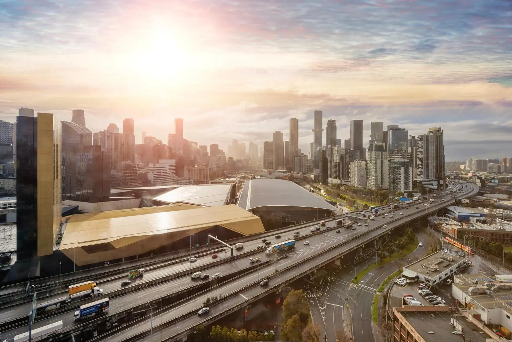 City view in Oakwood Premier Melbourne City view in Oakwood Premier Melbourne