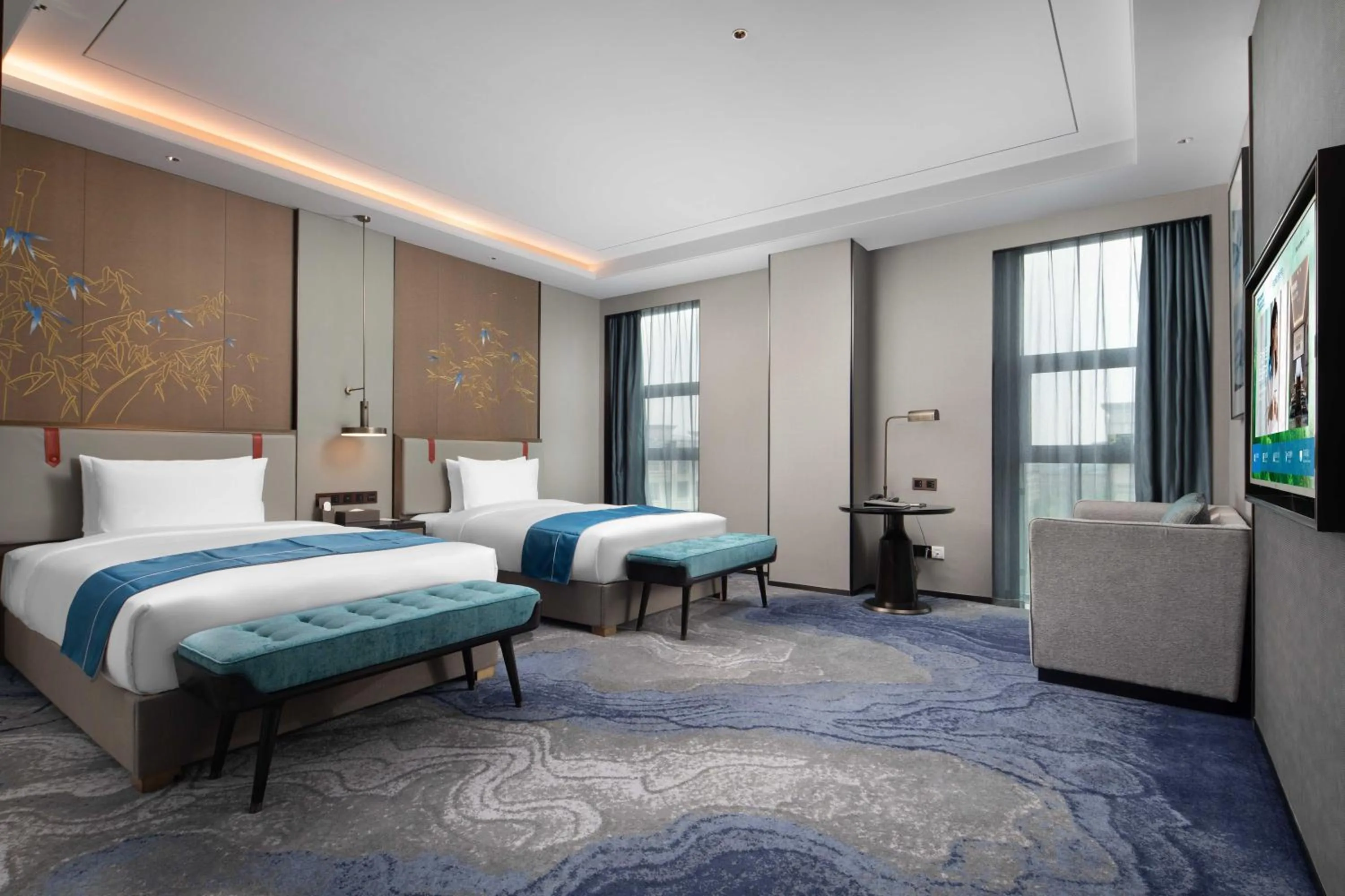 Bed in Wyndham Changzhou Liyang