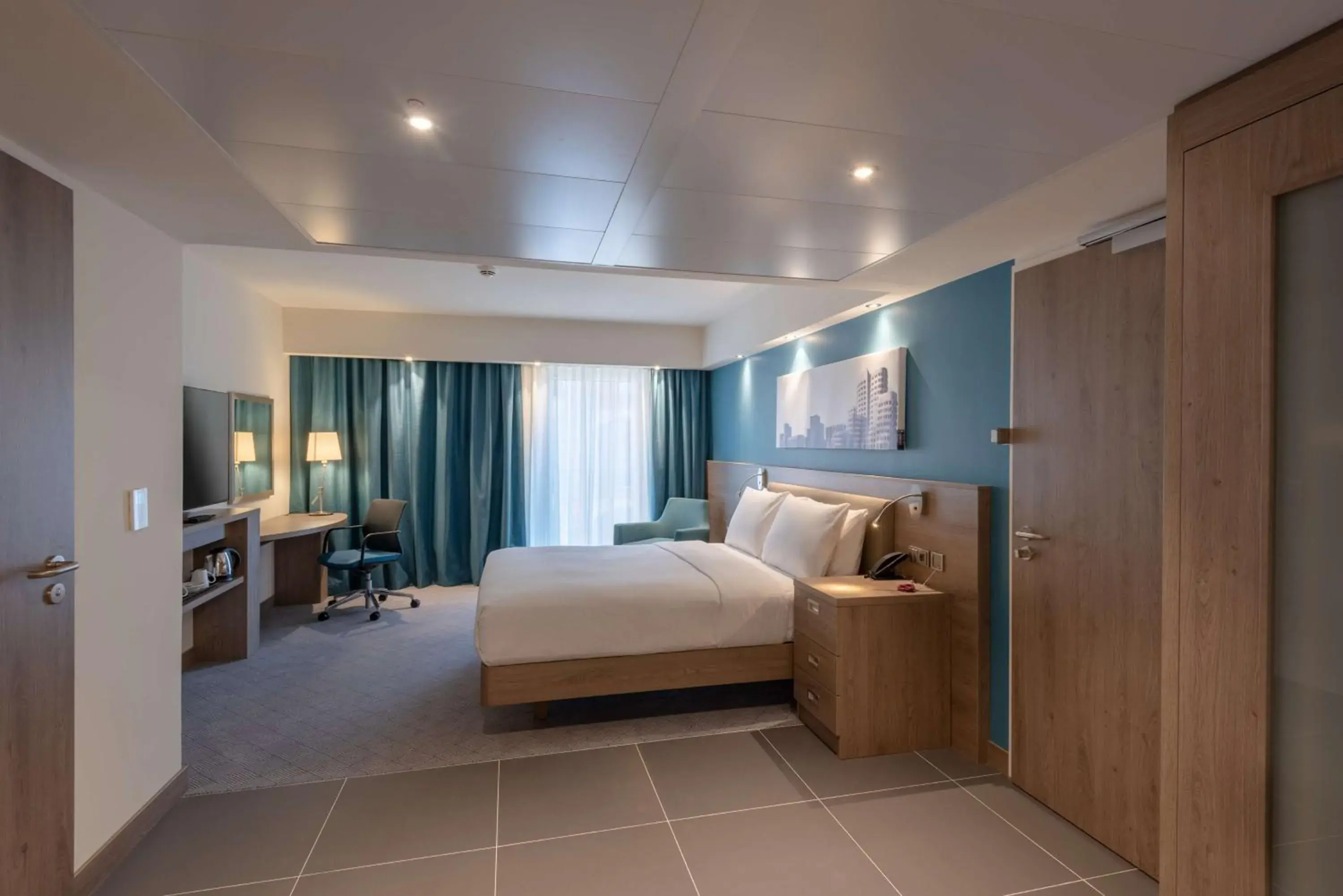 Bedroom, Bed in Hampton by Hilton Düsseldorf City Centre Bedroom, Bed in Hampton by Hilton Düsseldorf City Centre