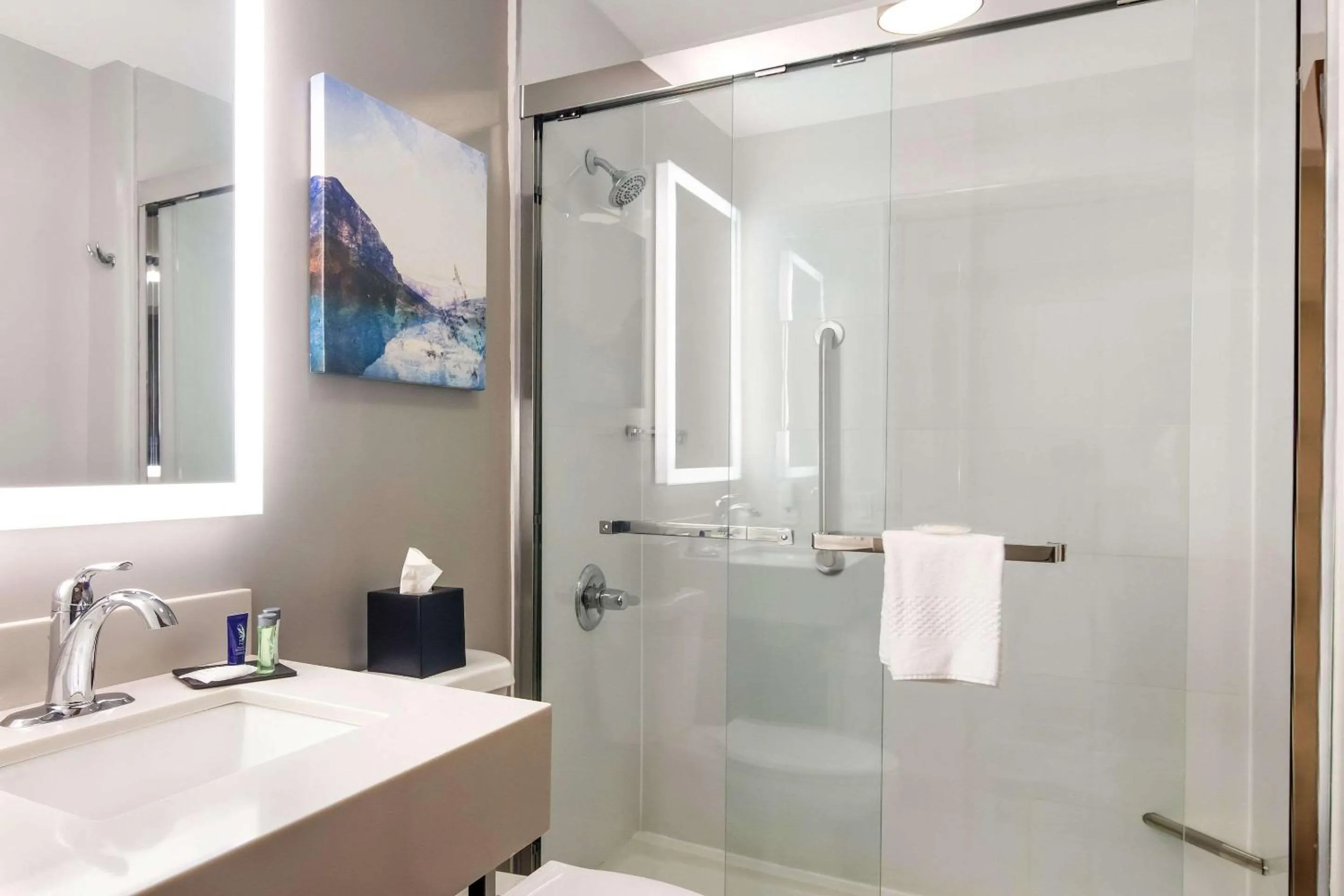 Bathroom in MainStay Suites Clarion, PA near I-80