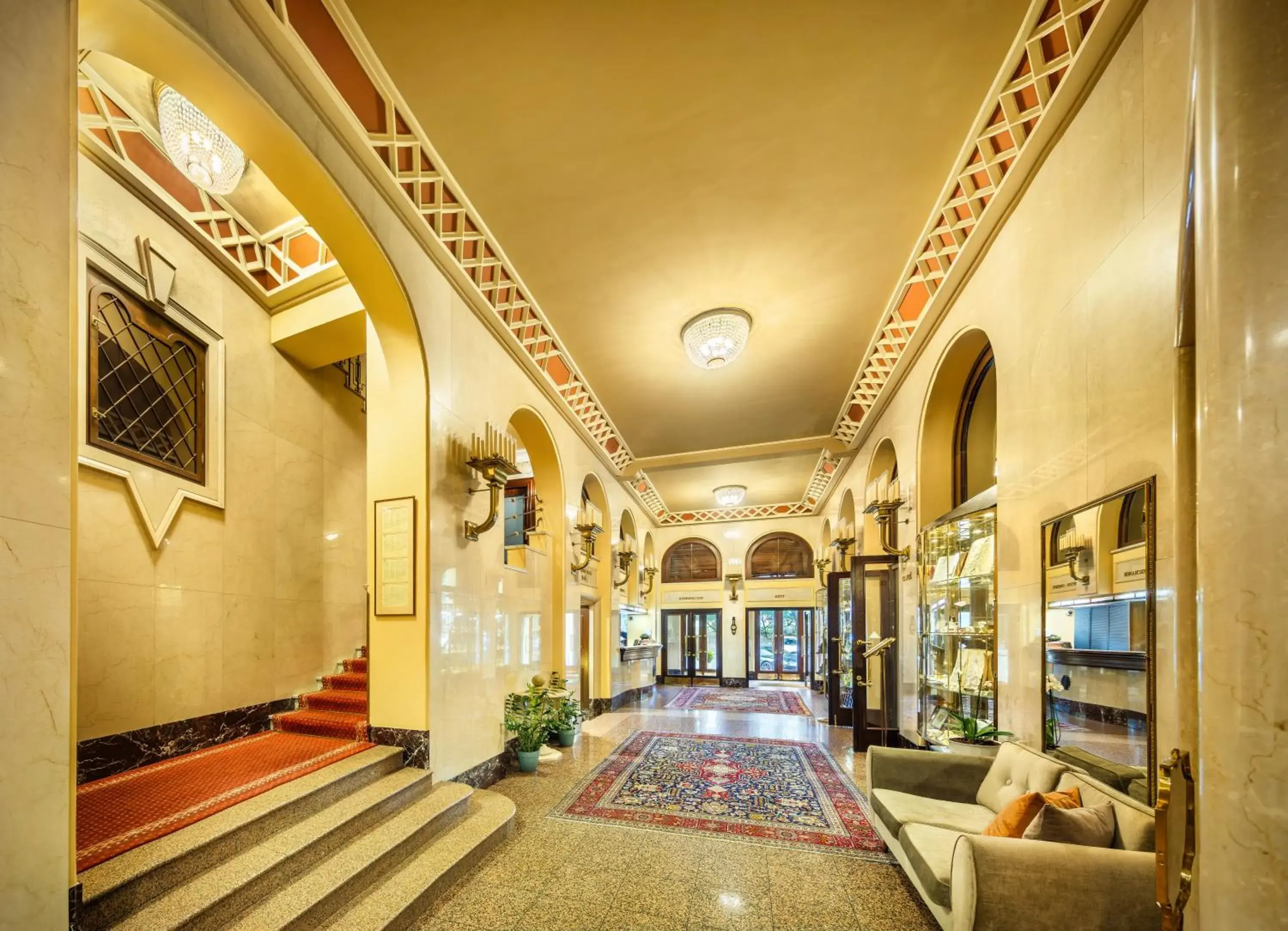 Lobby or reception in Esplanade Hotel Prague Lobby or reception in Esplanade Hotel Prague