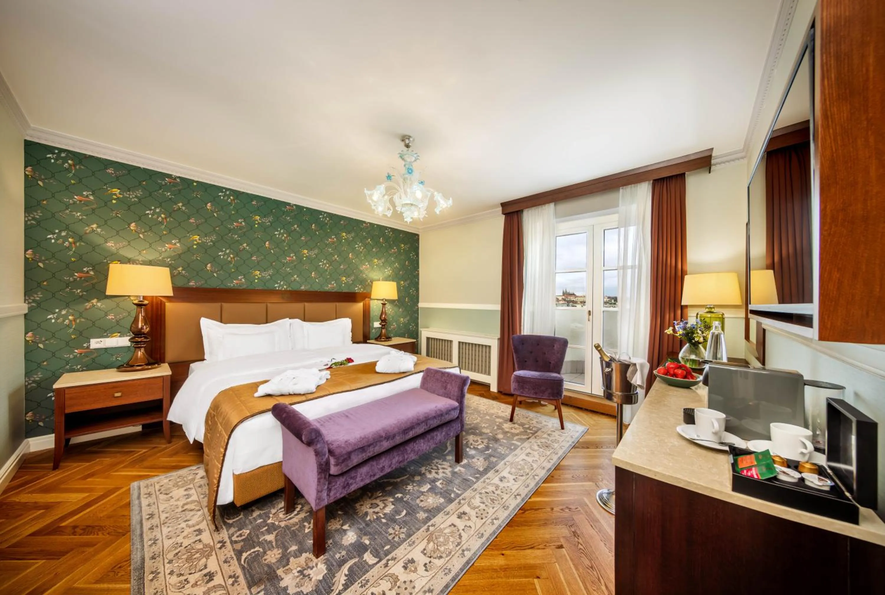 Bed in Esplanade Hotel Prague