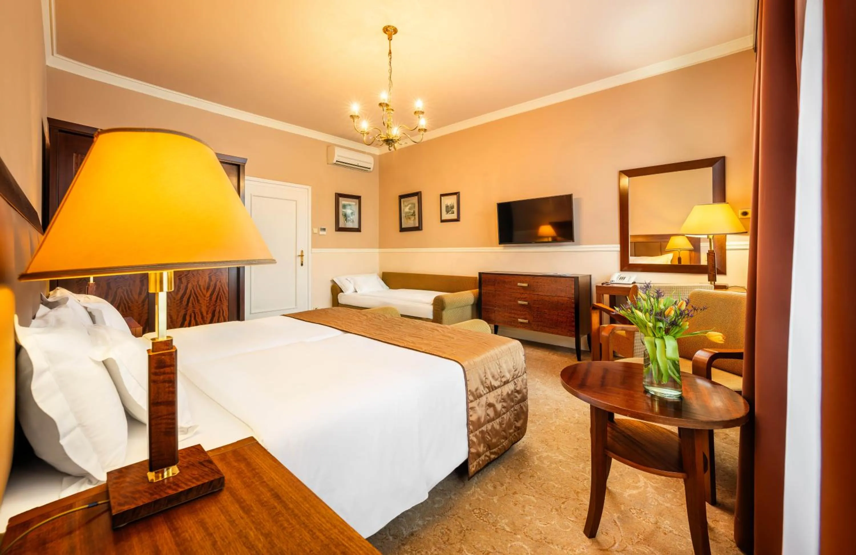 Bed in Esplanade Hotel Prague