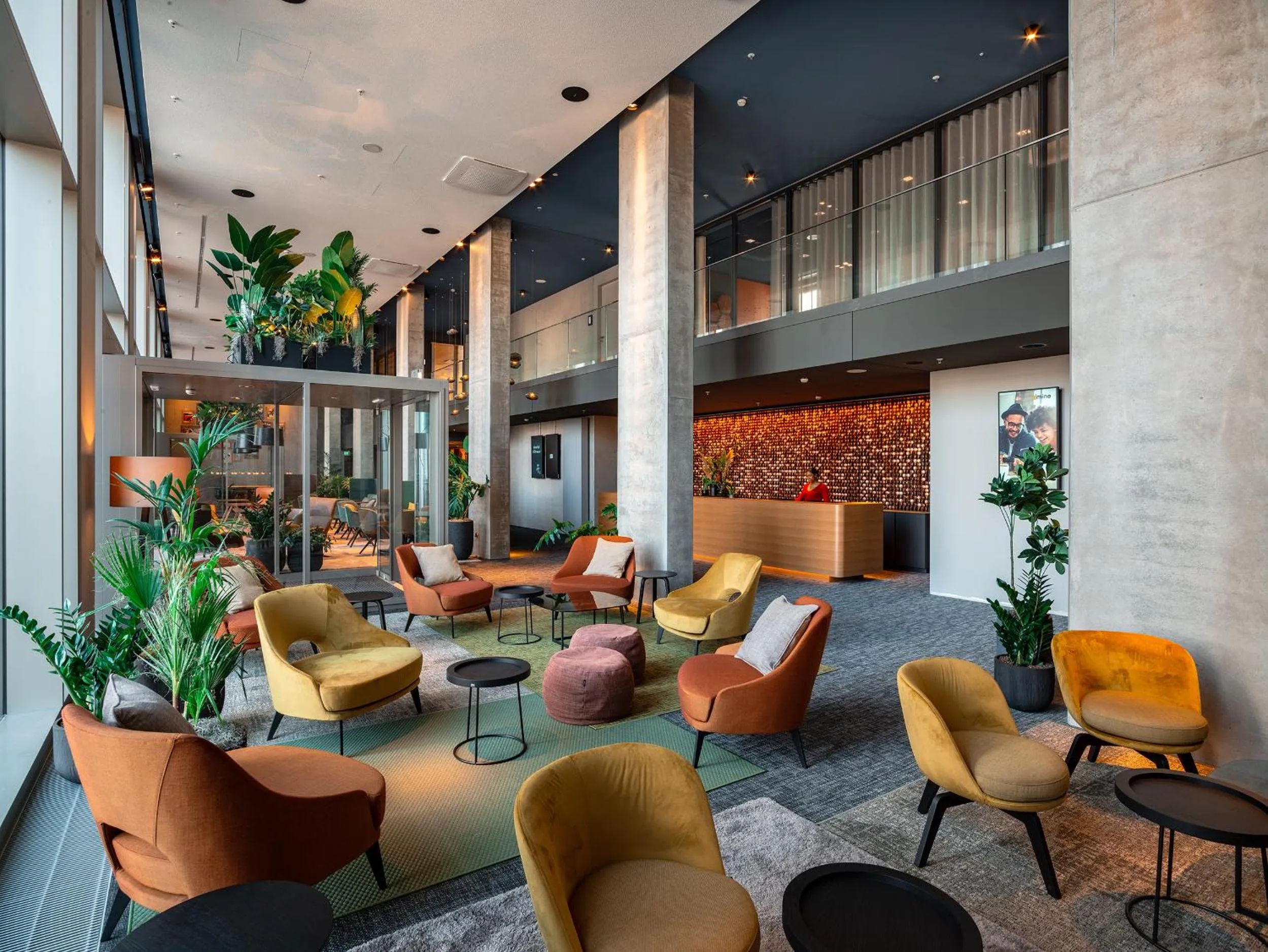 Lobby or reception in b'mine Hotel Frankfurt Airport