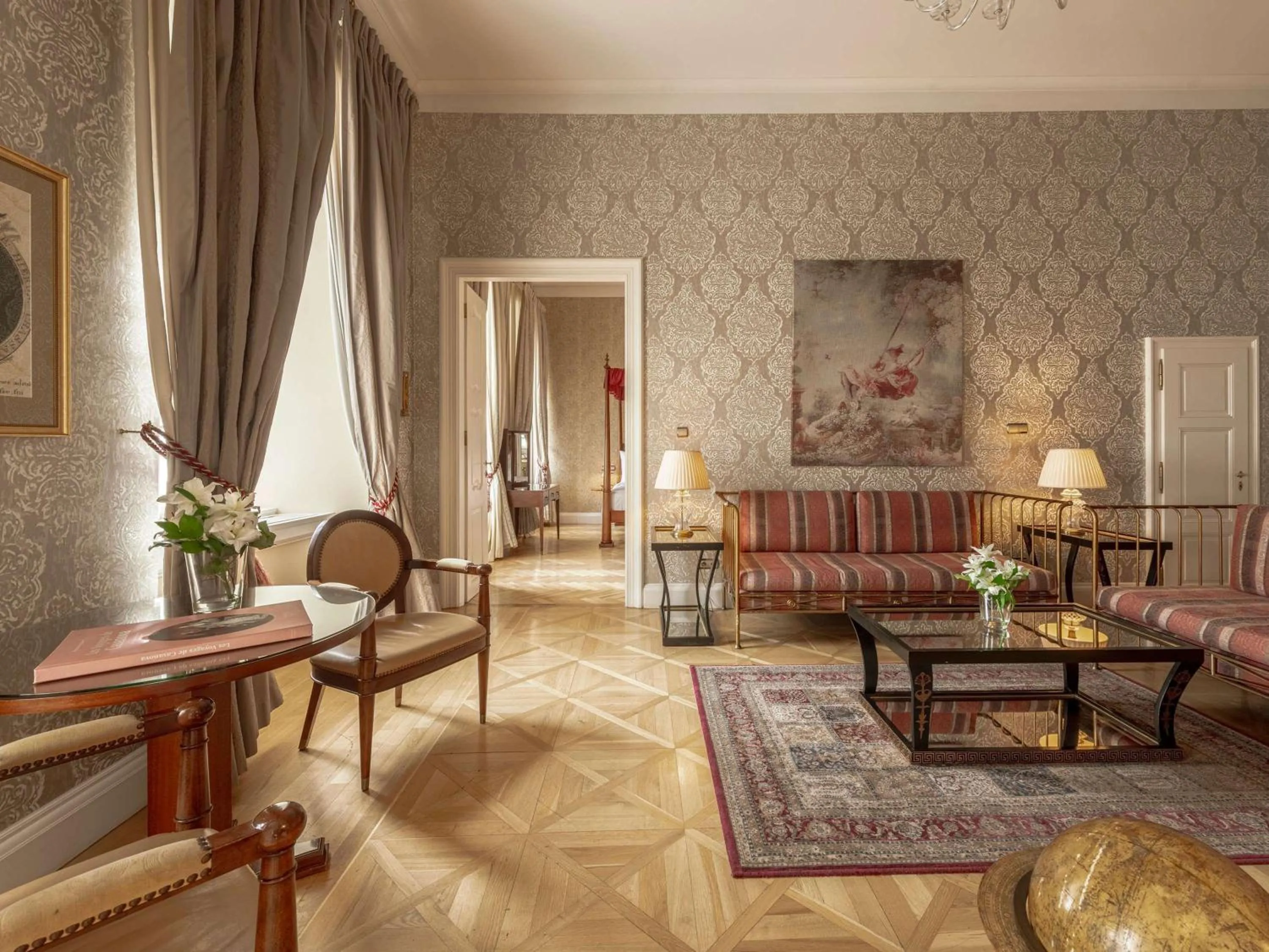 Two-Bedroom Casanova King Suite with Two Single Beds and Courtyard View in The Mozart Prague