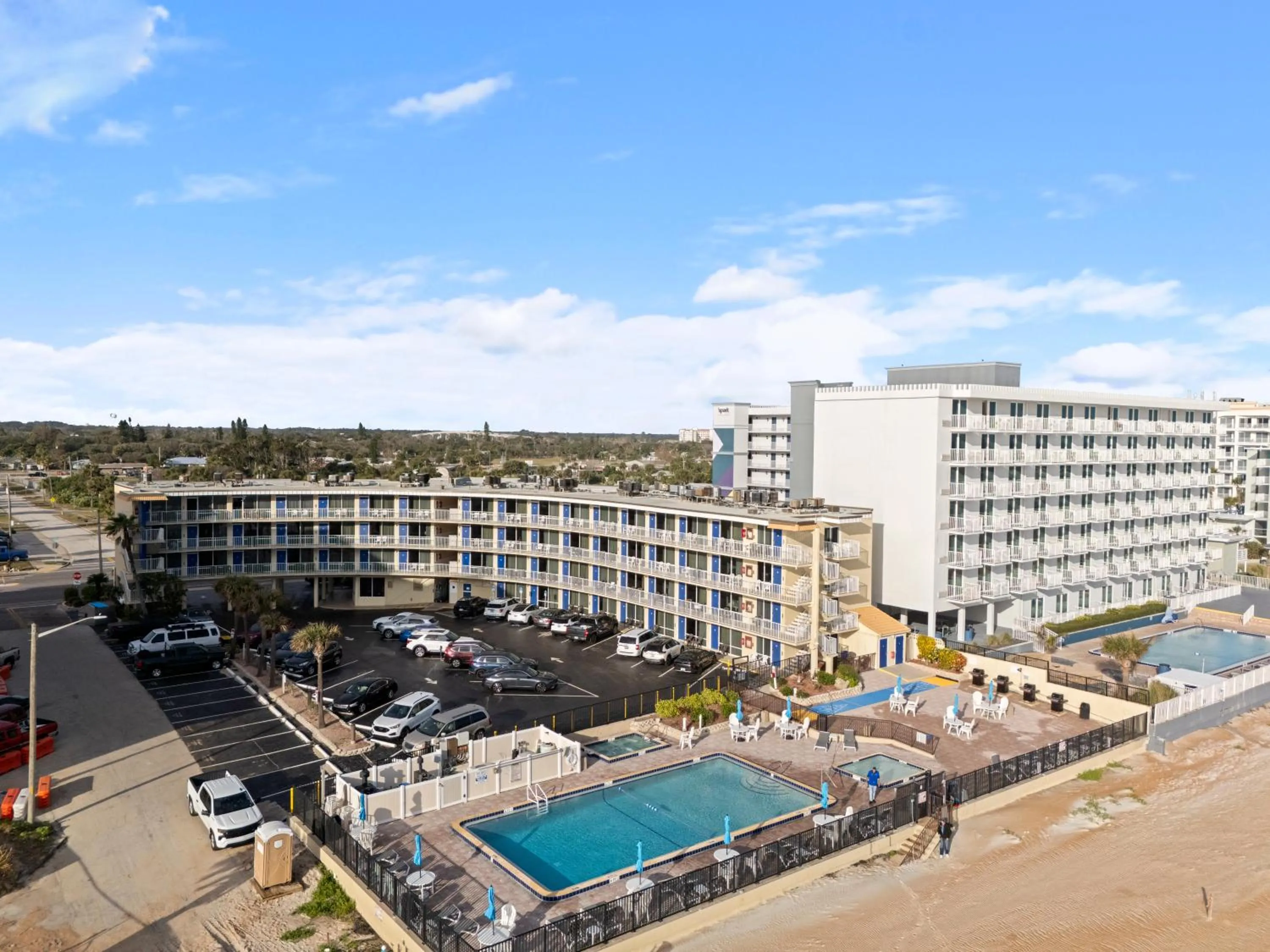 Property building in Outrigger Beach Club Resort