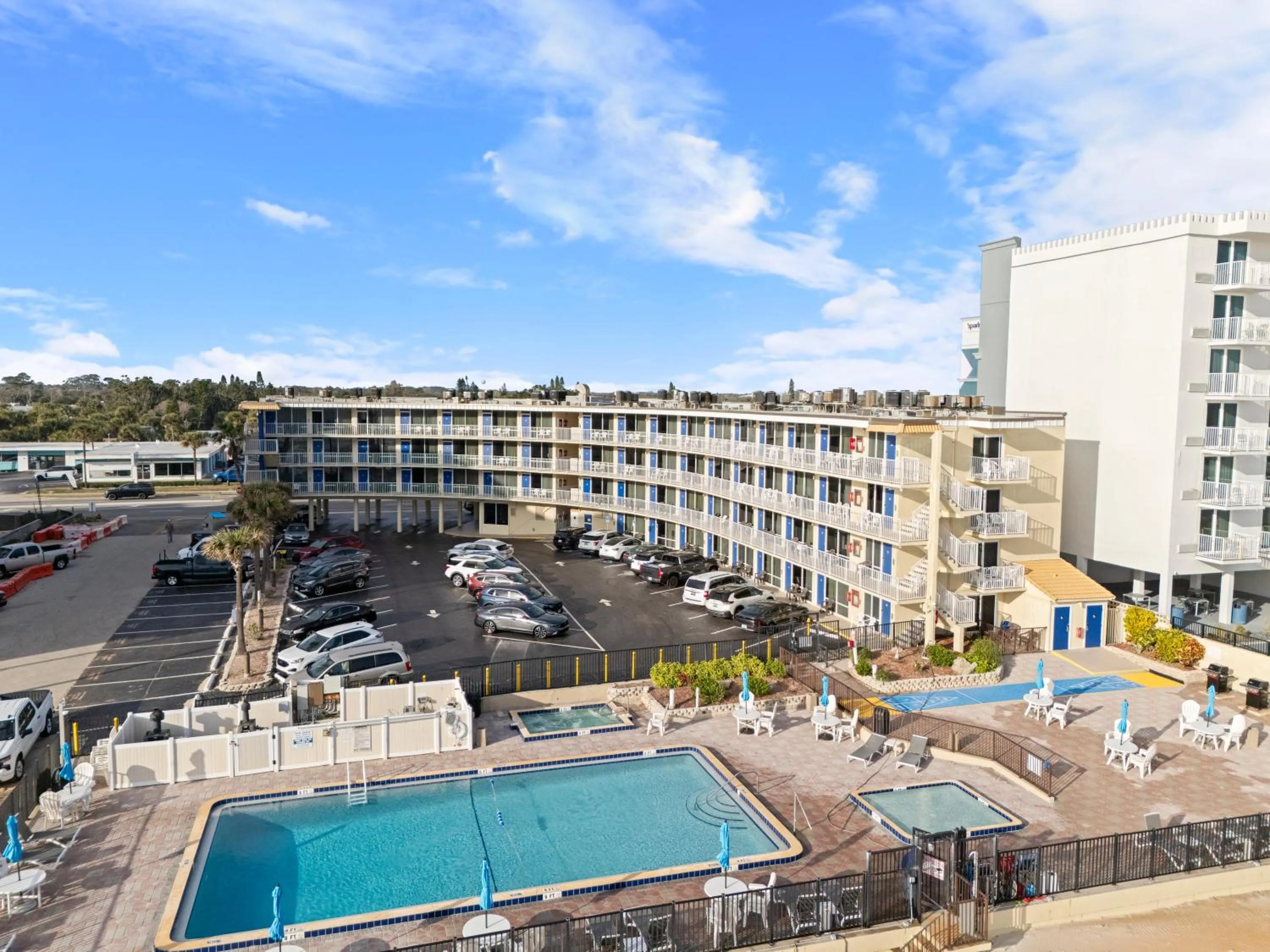 Property building in Outrigger Beach Club Resort