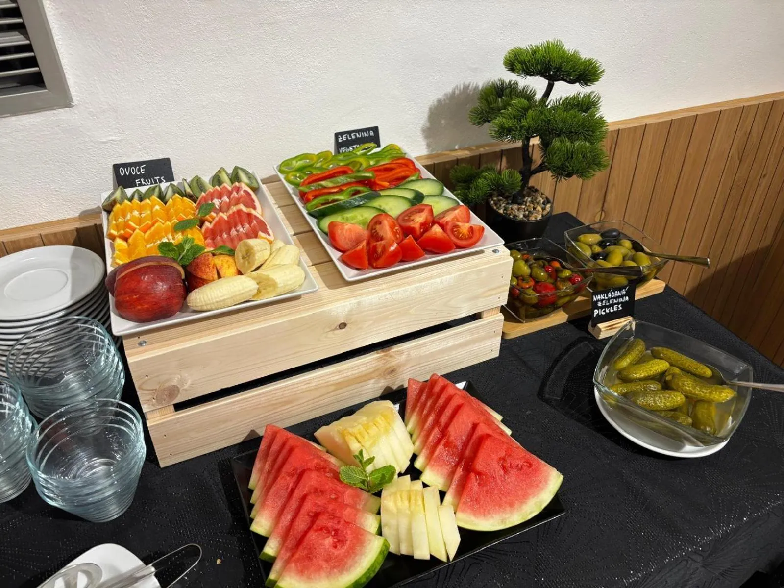 Buffet breakfast in The Golden Wheel Hotel