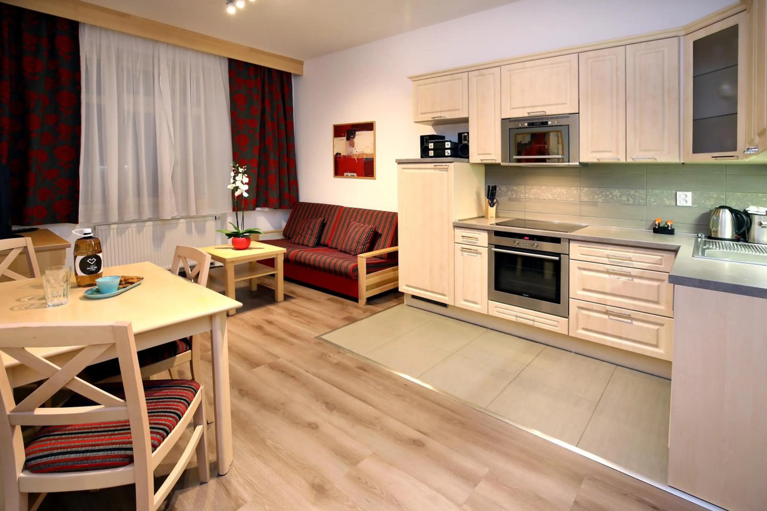 Kitchen or kitchenette in Anděl Apartments Praha