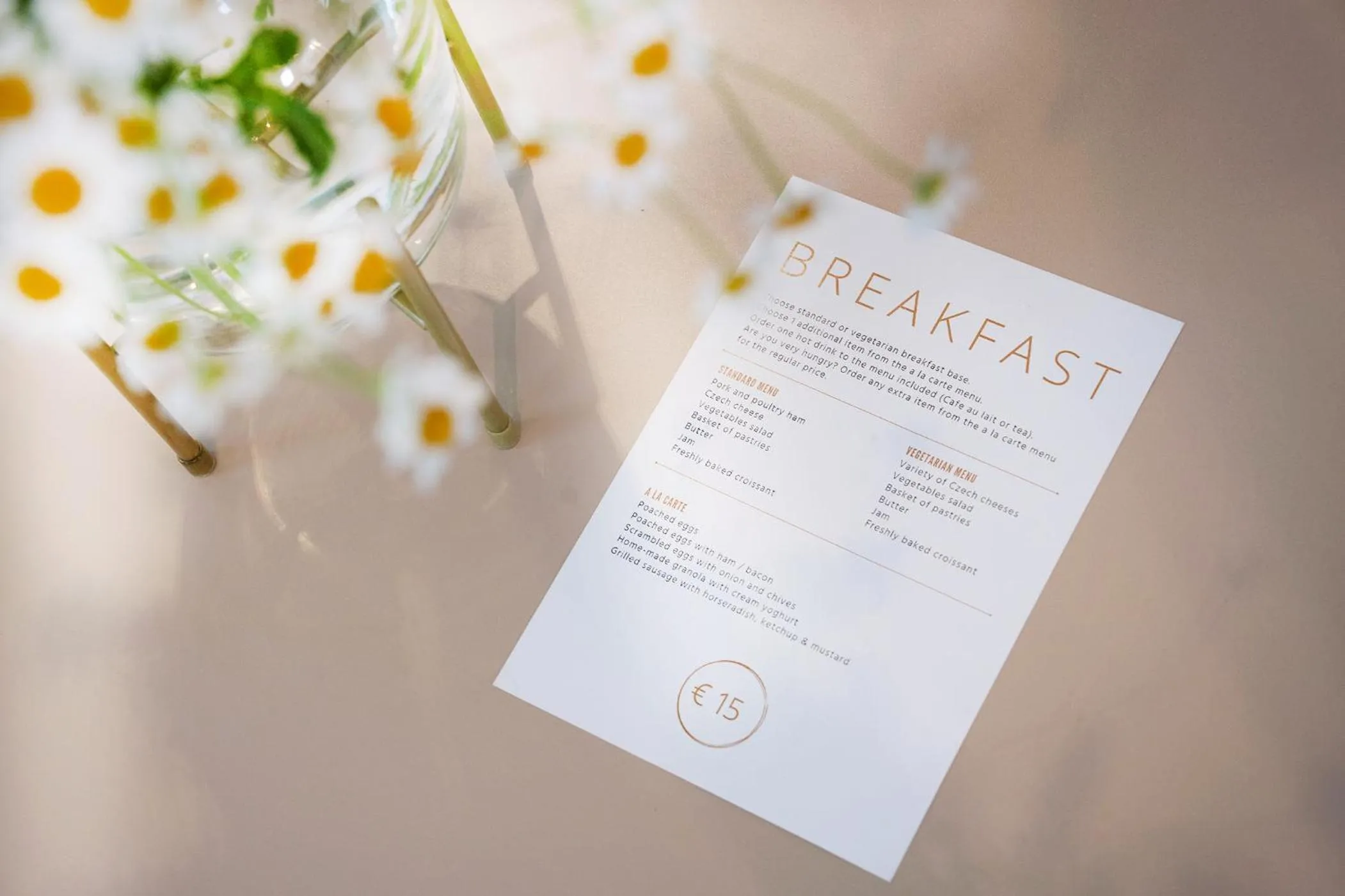 Breakfast in Anděl Apartments Praha