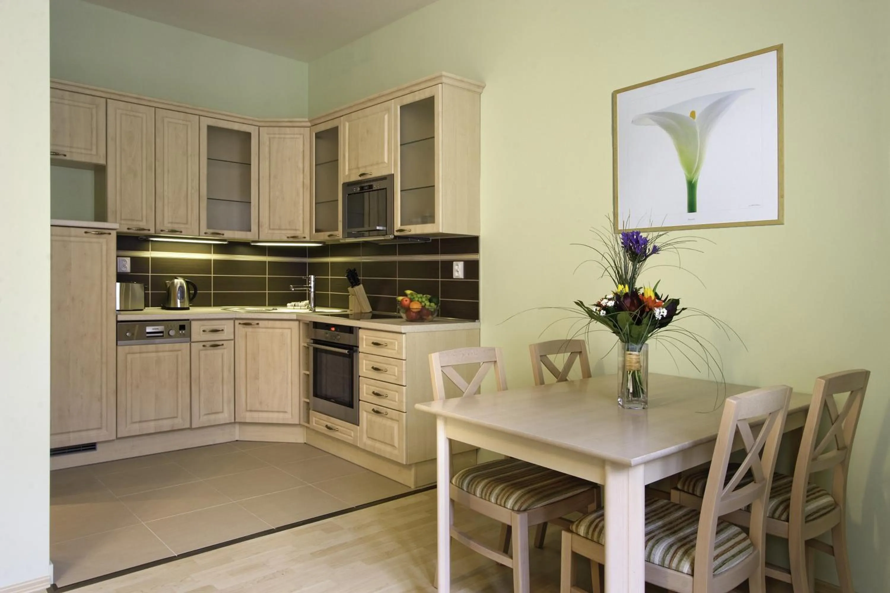 Kitchen or kitchenette in Anděl Apartments Praha