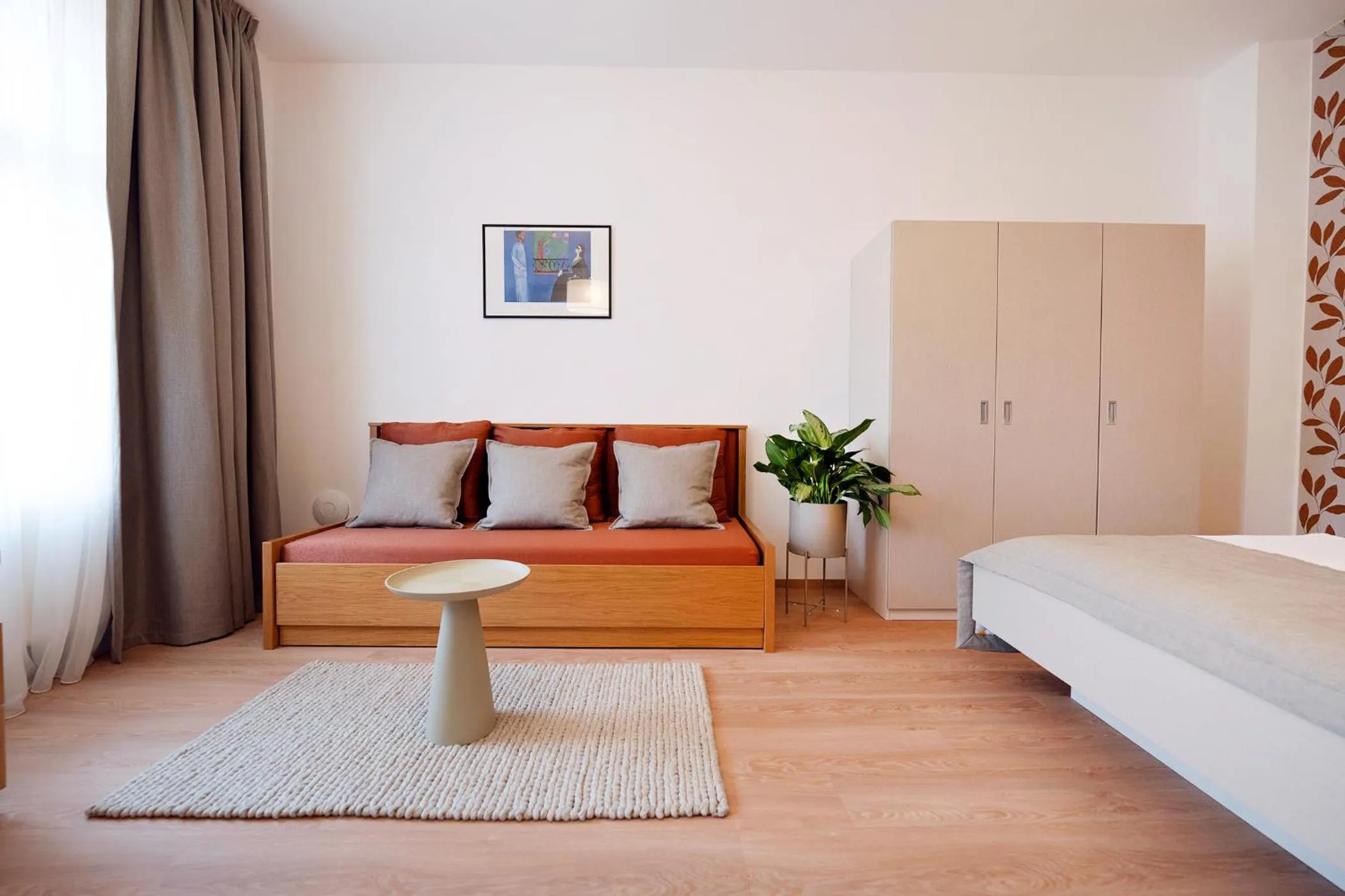 Living room, Bed in Anděl Apartments Praha