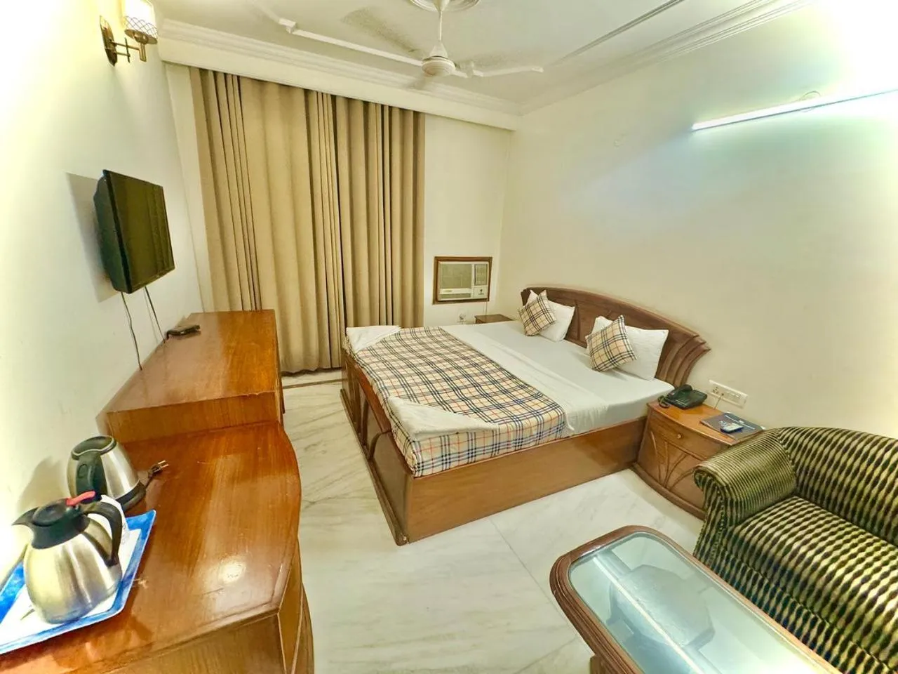 Bed in Hotel Pablas International, New Delhi, Near Metro