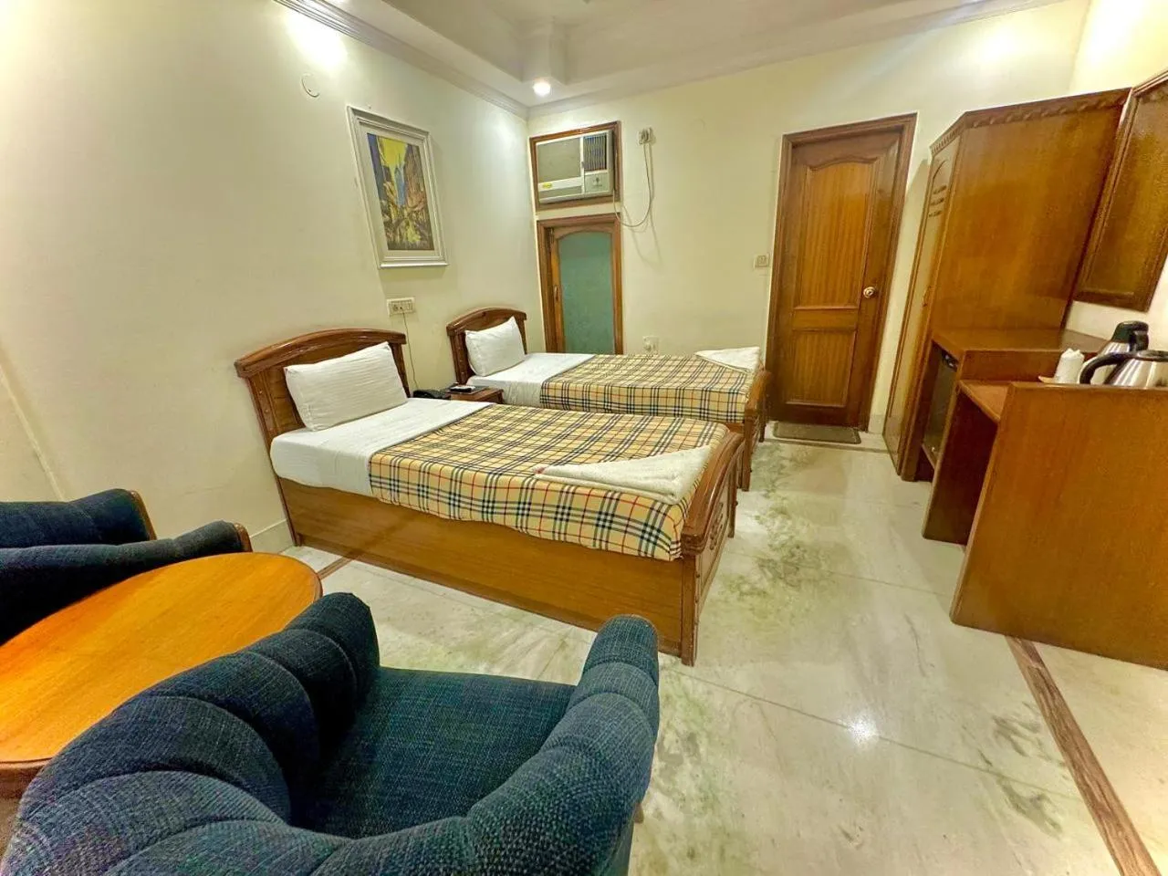 Bed in Hotel Pablas International, New Delhi, Near Metro