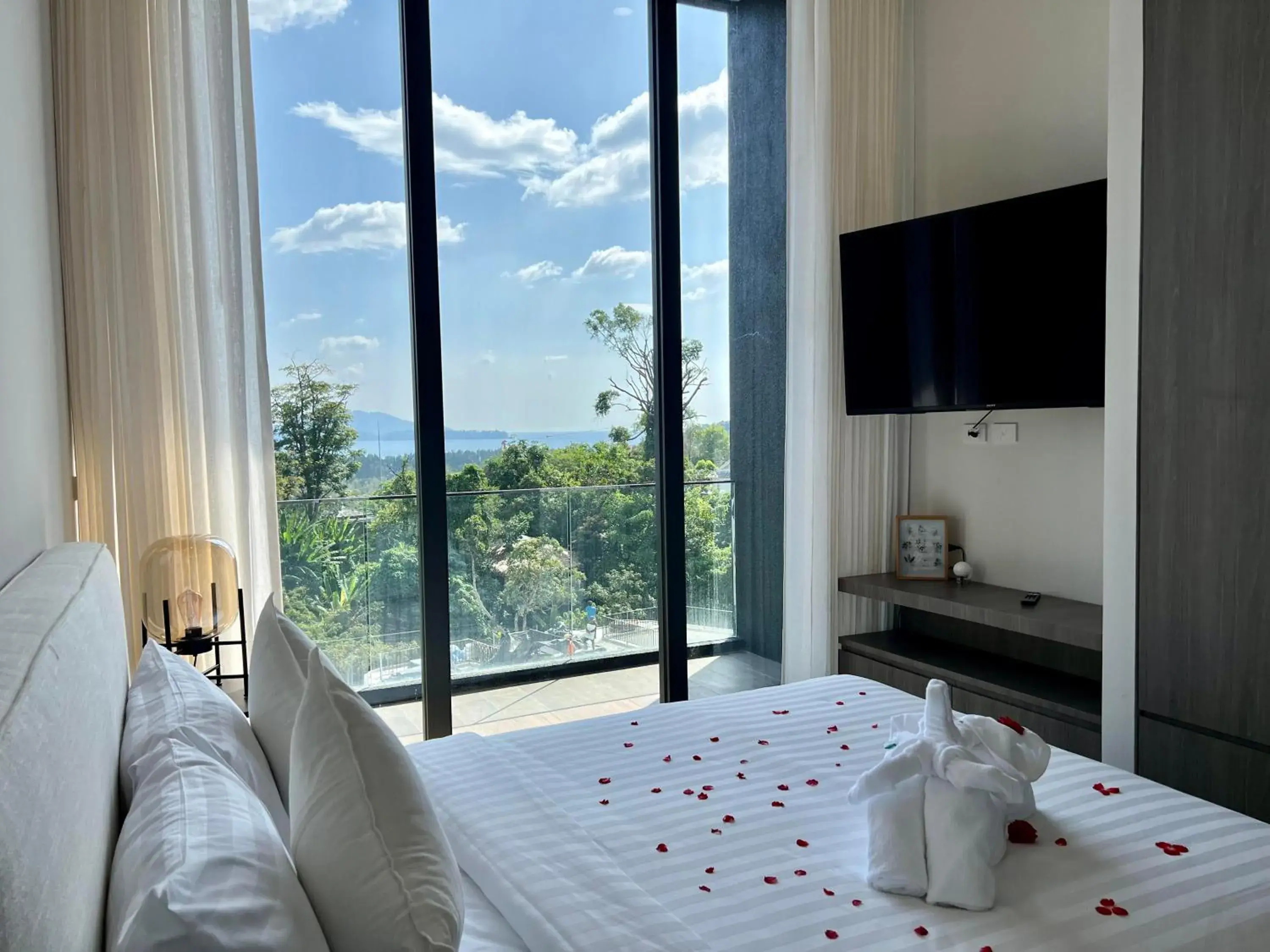 View (from property/room), Bed in AKRA Collection Layan - Hideaway Villas View (from property/room), Bed in AKRA Collection Layan - Hideaway Villas