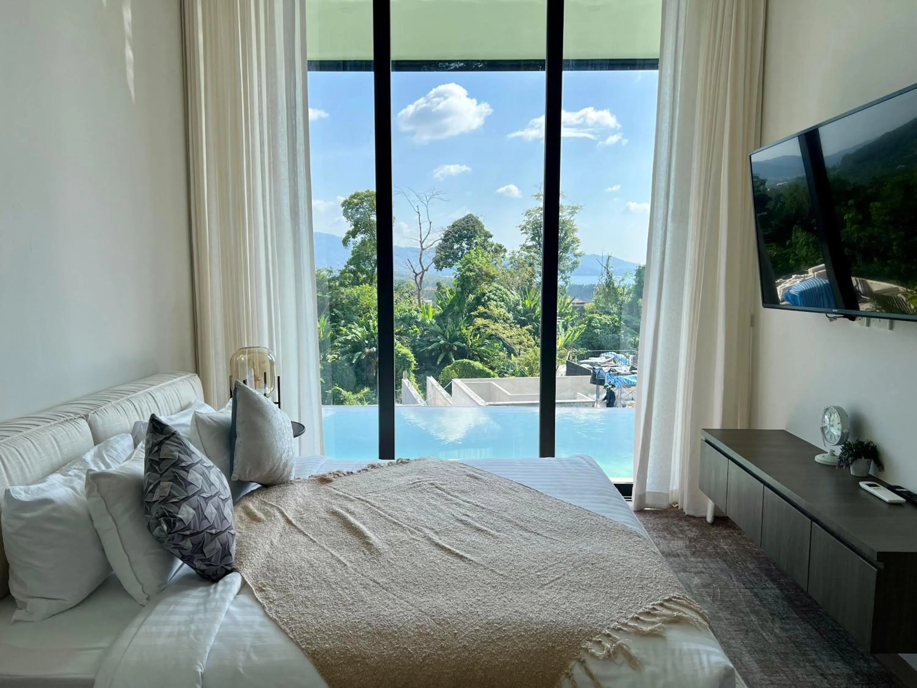 View (from property/room), Bed in AKRA Collection Layan - Hideaway Villas