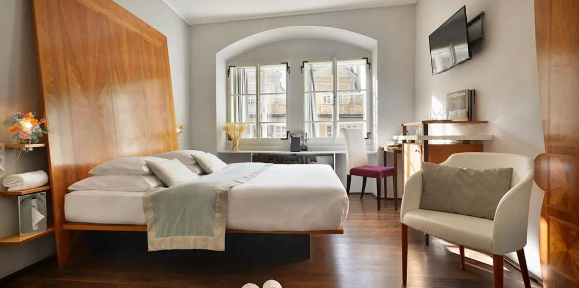 Bedroom, Bed in Design Hotel Neruda