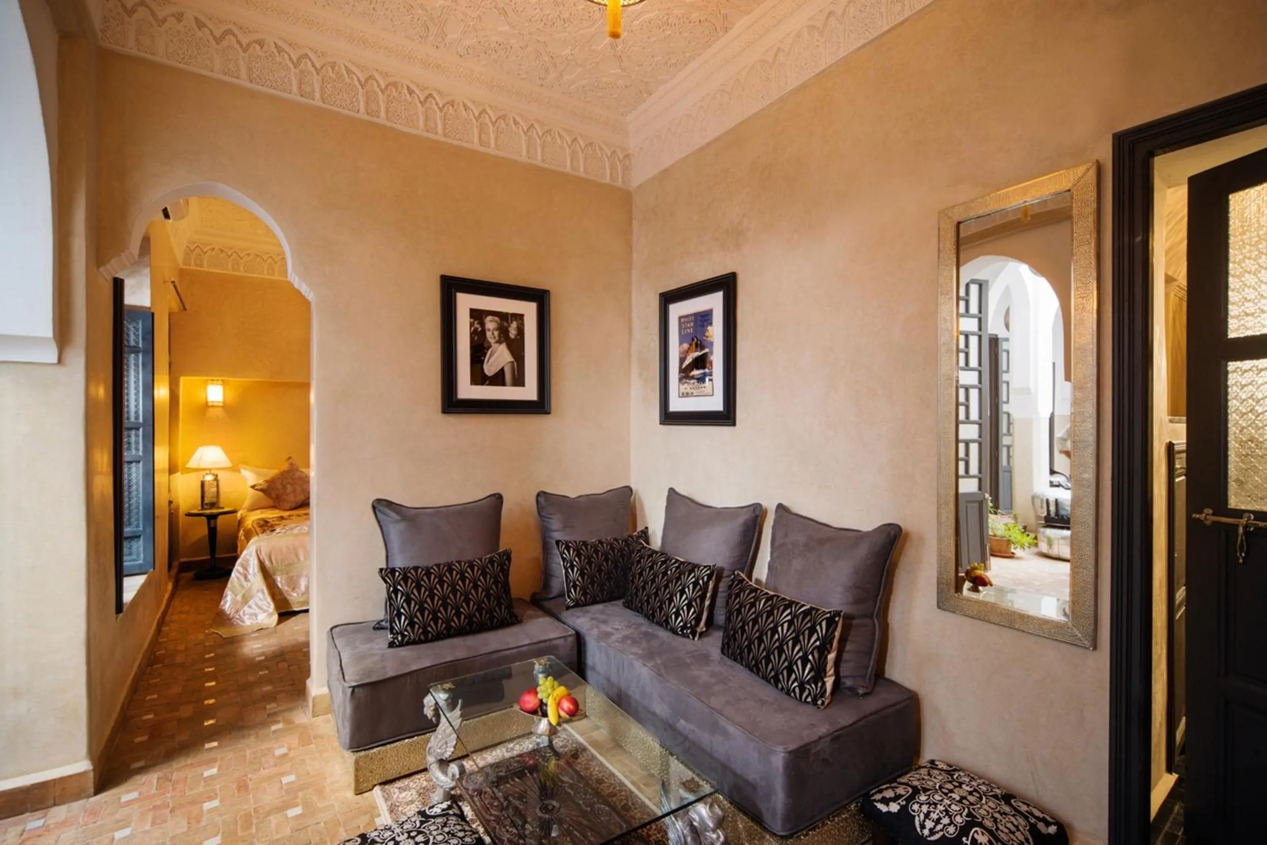 Seating area in Riad Star by Marrakech Riad