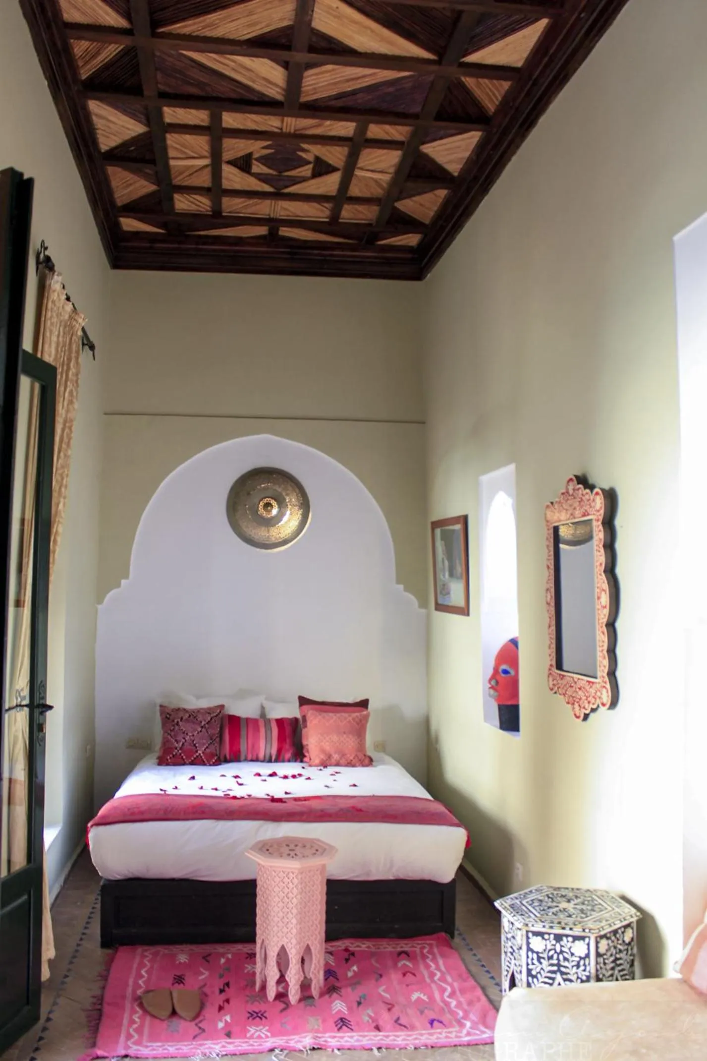 Bedroom, Bed in Riad Dar Habiba by Garden Wonders