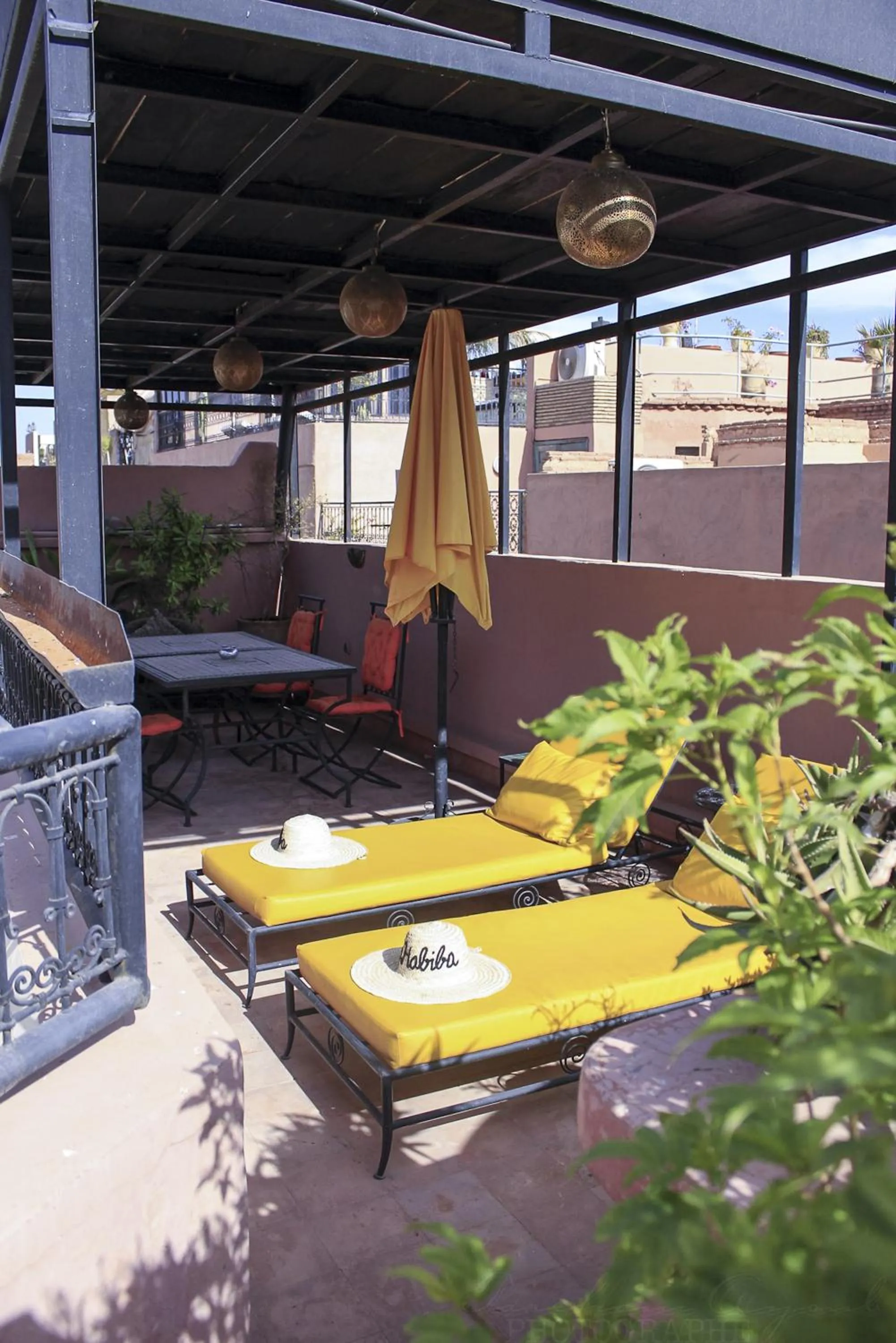 Balcony/Terrace in Riad Dar Habiba by Garden Wonders
