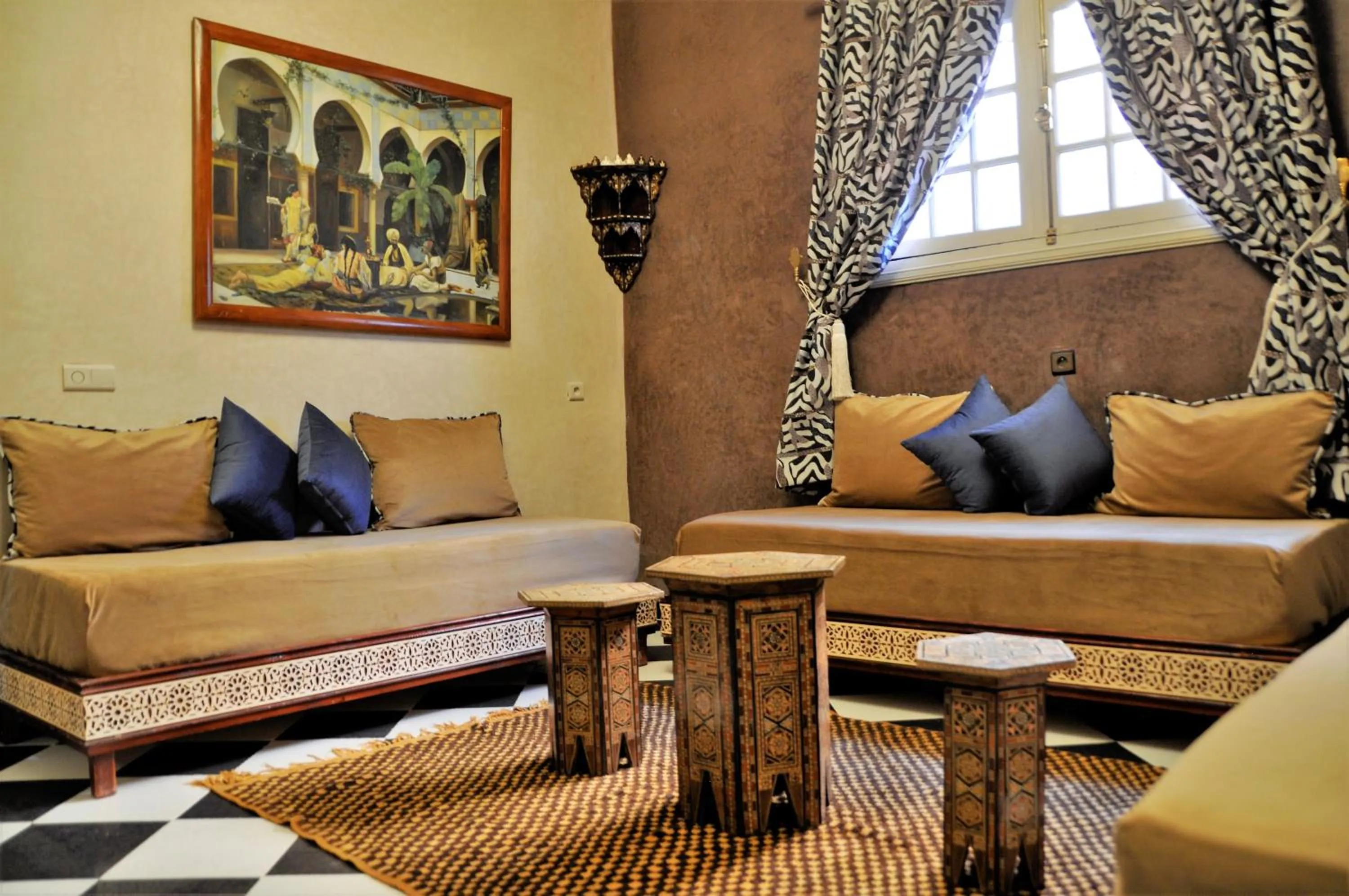 Living room in Riad l'Escale de Marrakech