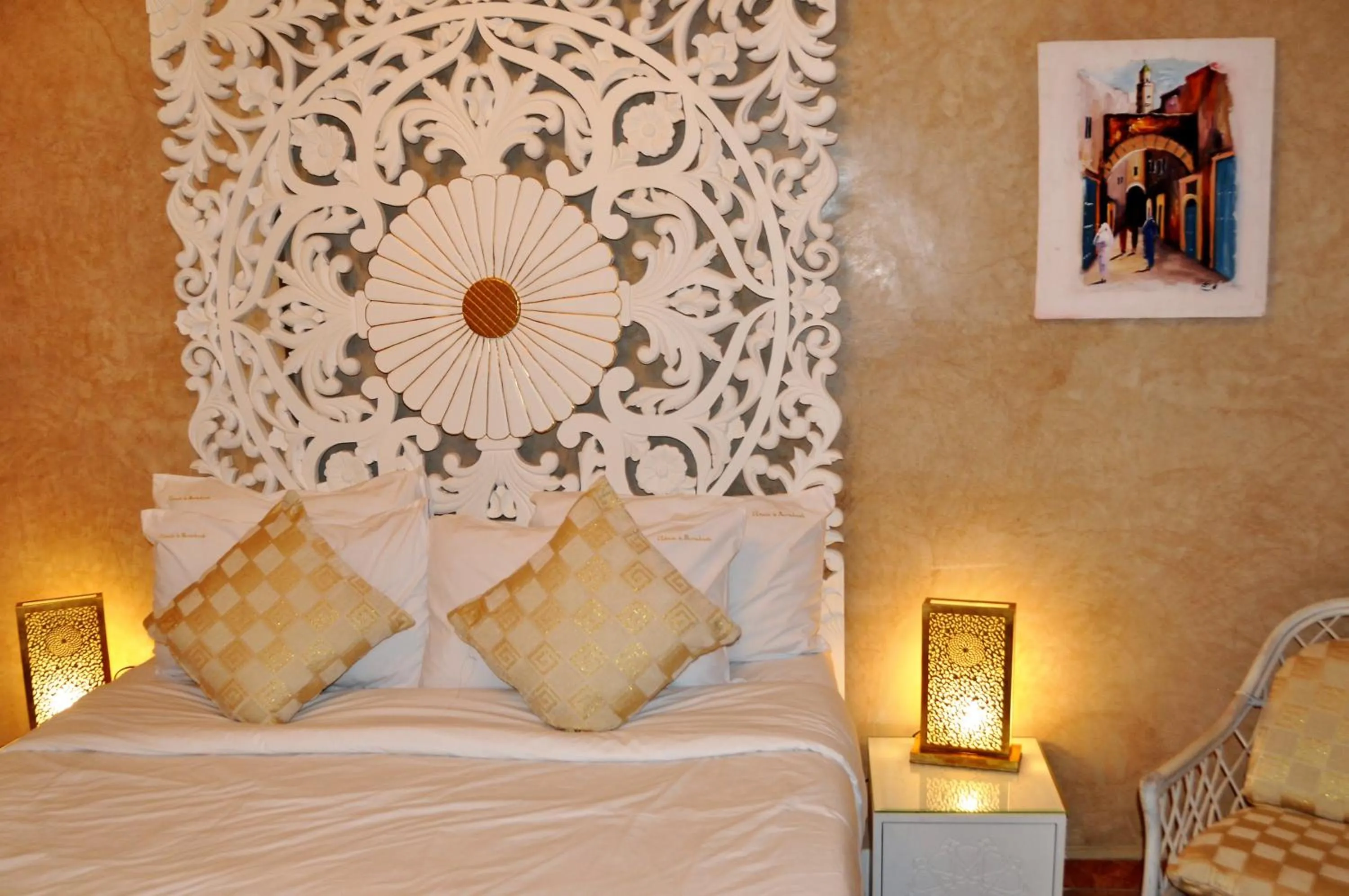 Bed in Riad l'Escale de Marrakech