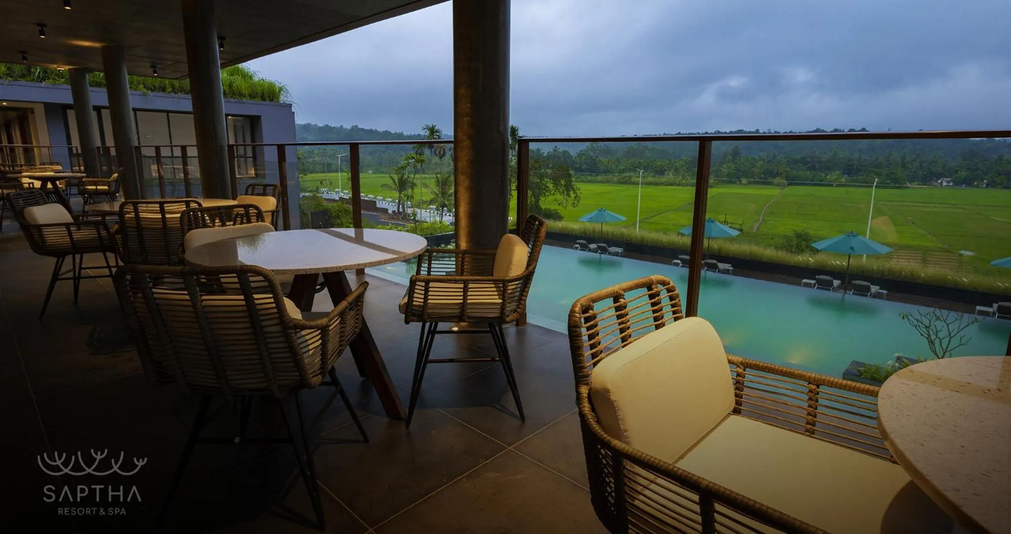 Restaurant/places to eat in Saptha Resort and Spa