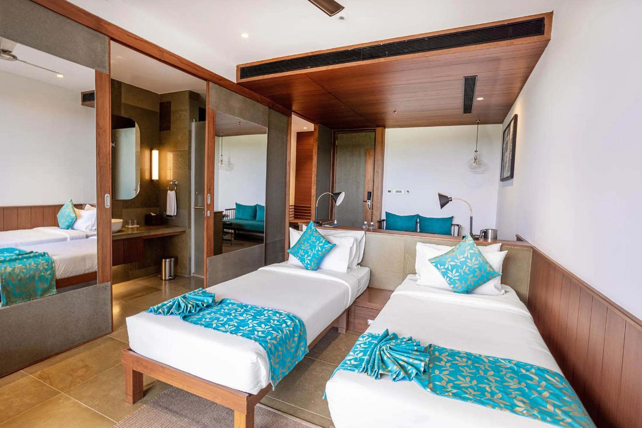 Photo of the whole room, Bed in Saptha Resort and Spa