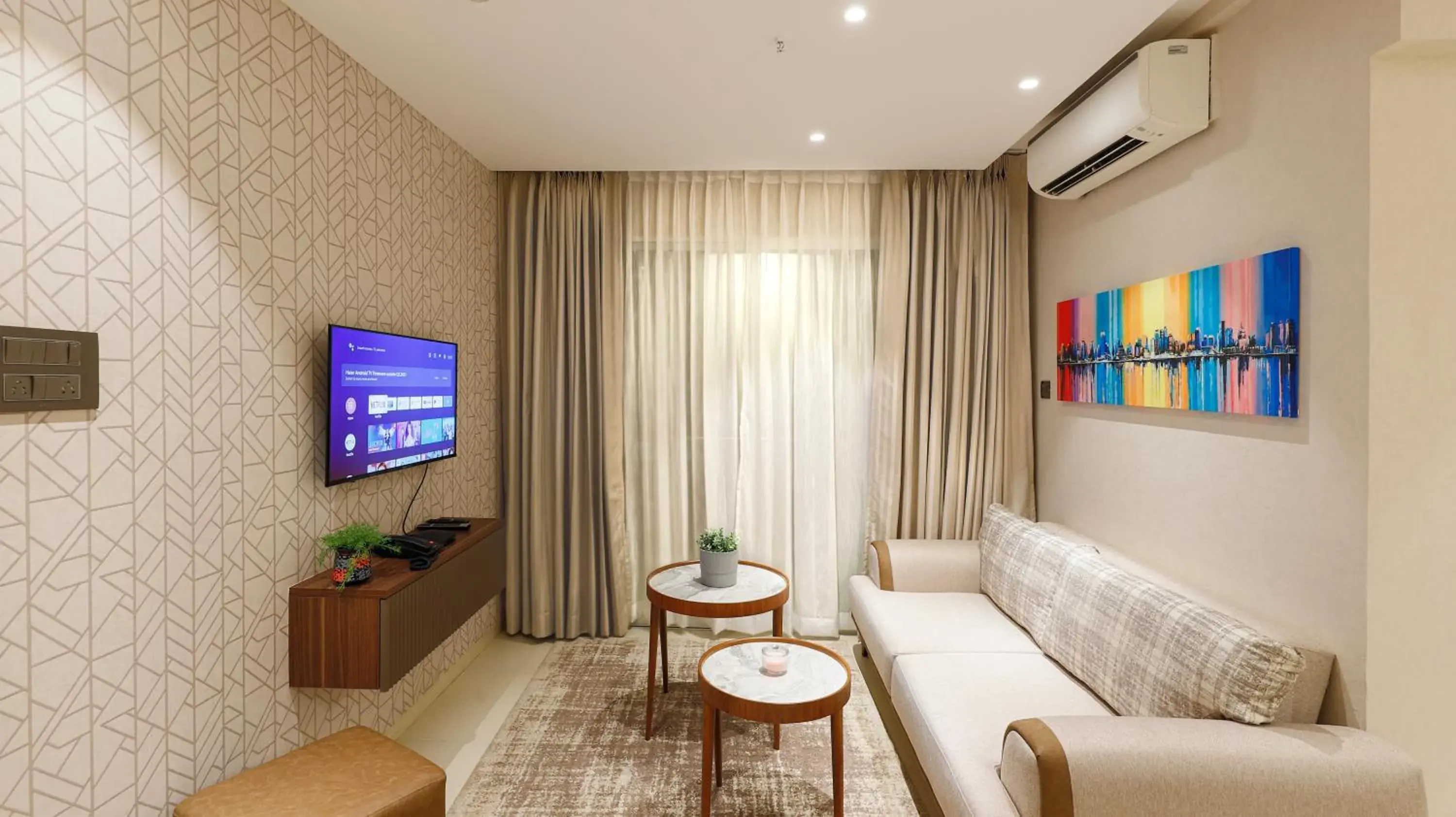 Living room in AR Suites Jewels Royale - Koregaon Park NX Living room in AR Suites Jewels Royale - Koregaon Park NX