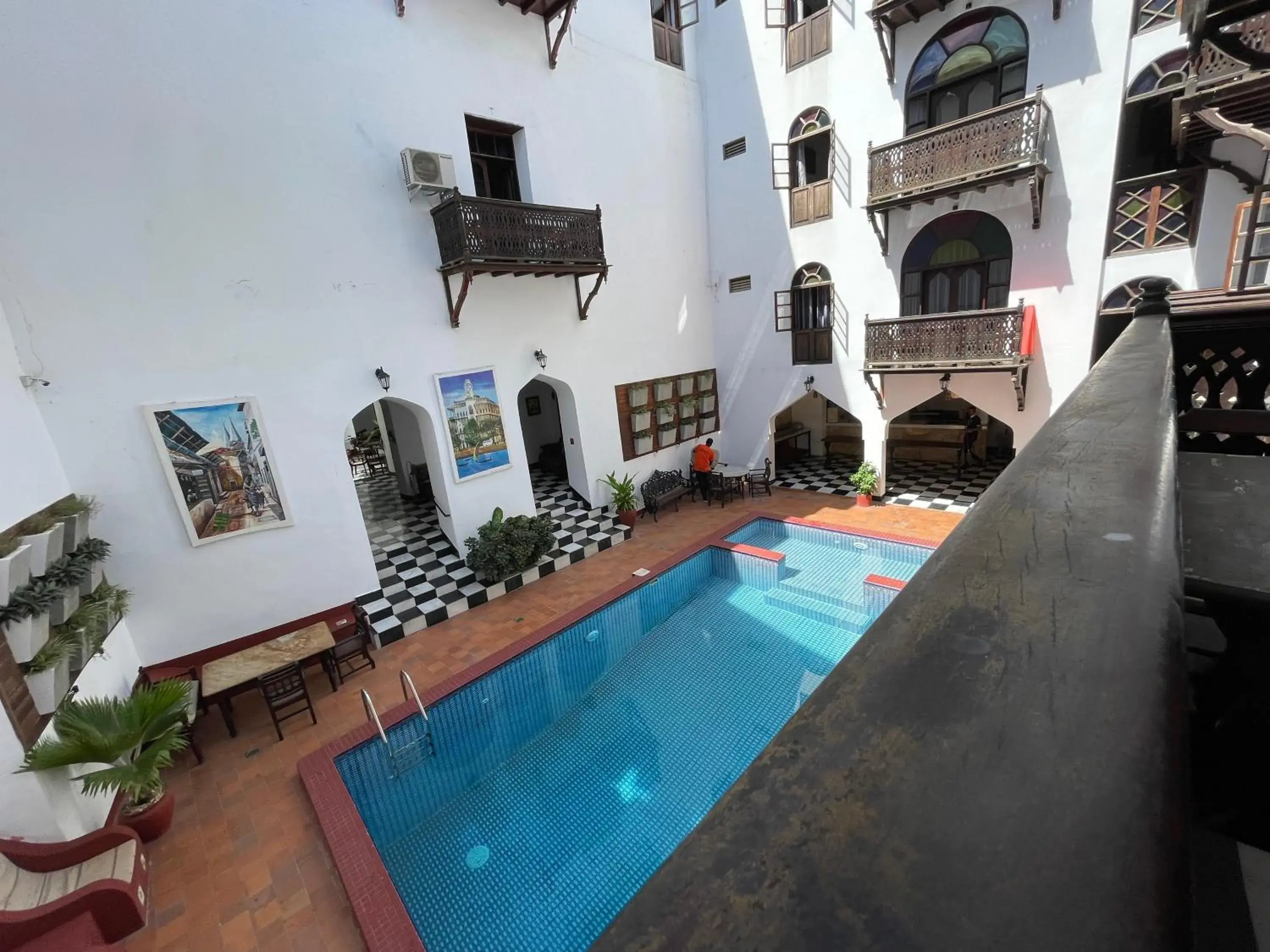 Pool view in Dhow Palace Hotel Pool view in Dhow Palace Hotel