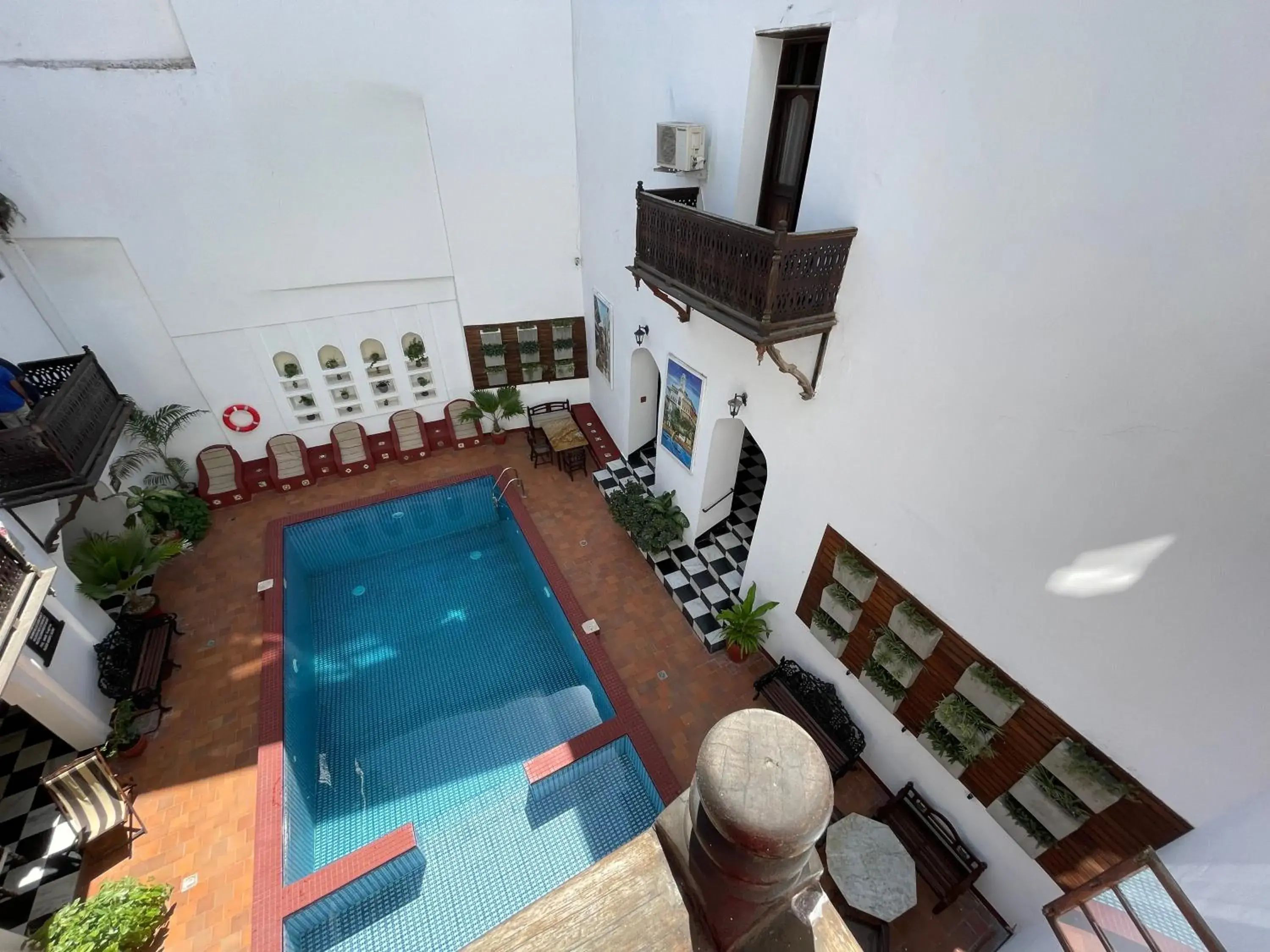 Pool view in Dhow Palace Hotel Pool view in Dhow Palace Hotel