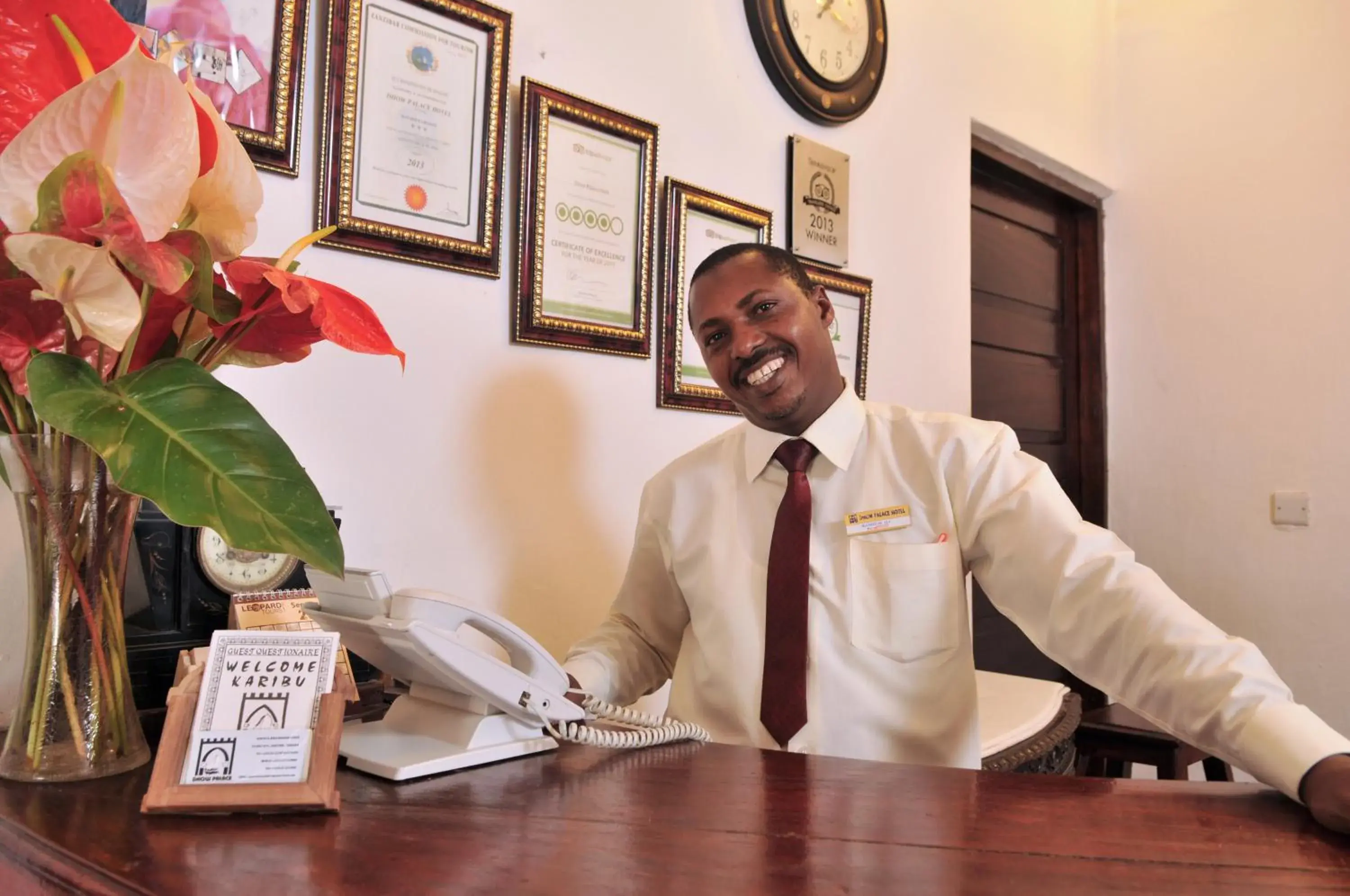 Lobby or reception in Dhow Palace Hotel Lobby or reception in Dhow Palace Hotel
