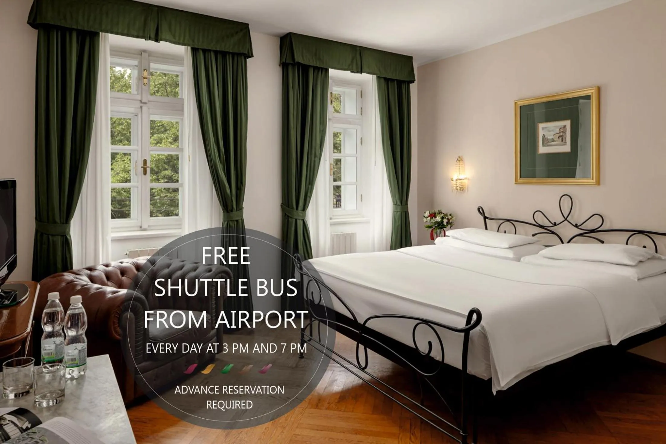 View (from property/room), Bed in Hotel Roma Prague